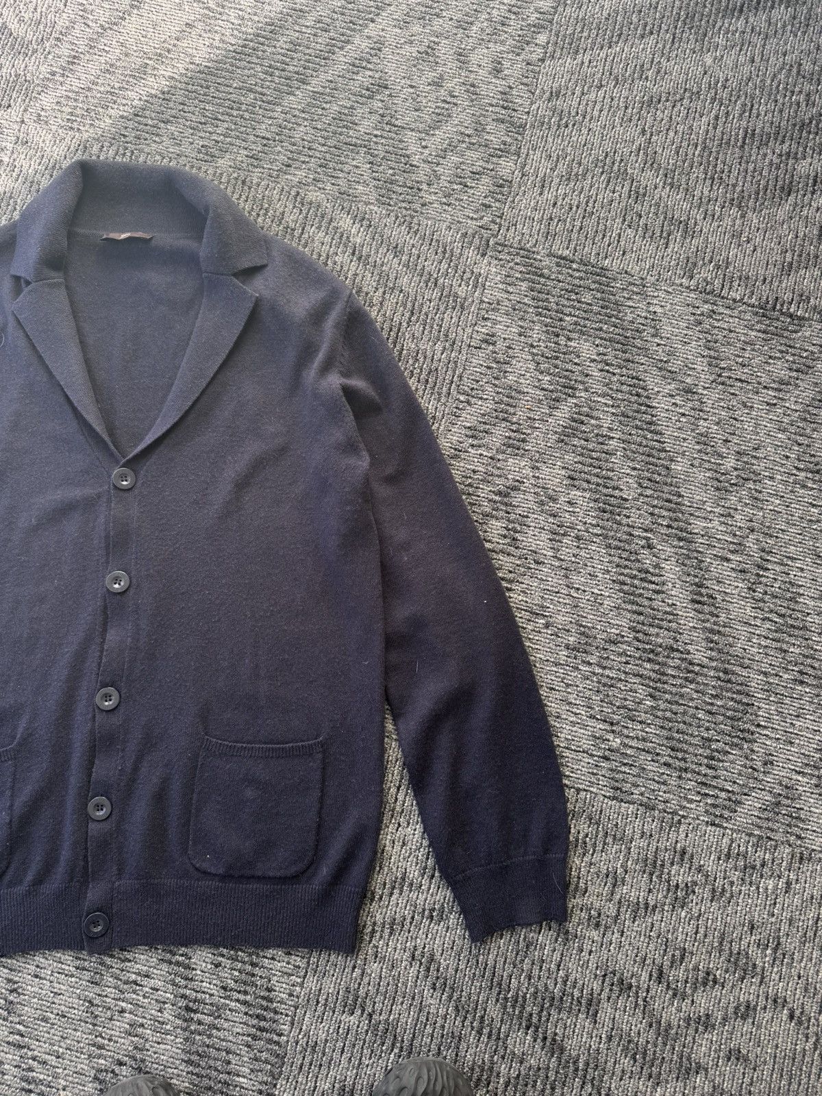 Z Zegna ZZegna mens cardigan blue wool Size US M / EU 48-50 / 2 - 4 Thumbnail