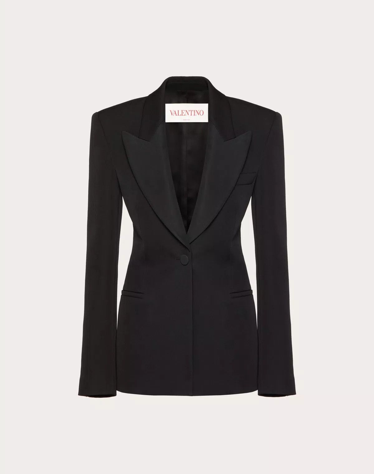 Valentino o1s1wg110625 Blazer In Grisaille in Black Size XS / US 0-2 / IT 36-38 - 1 Thumbnail