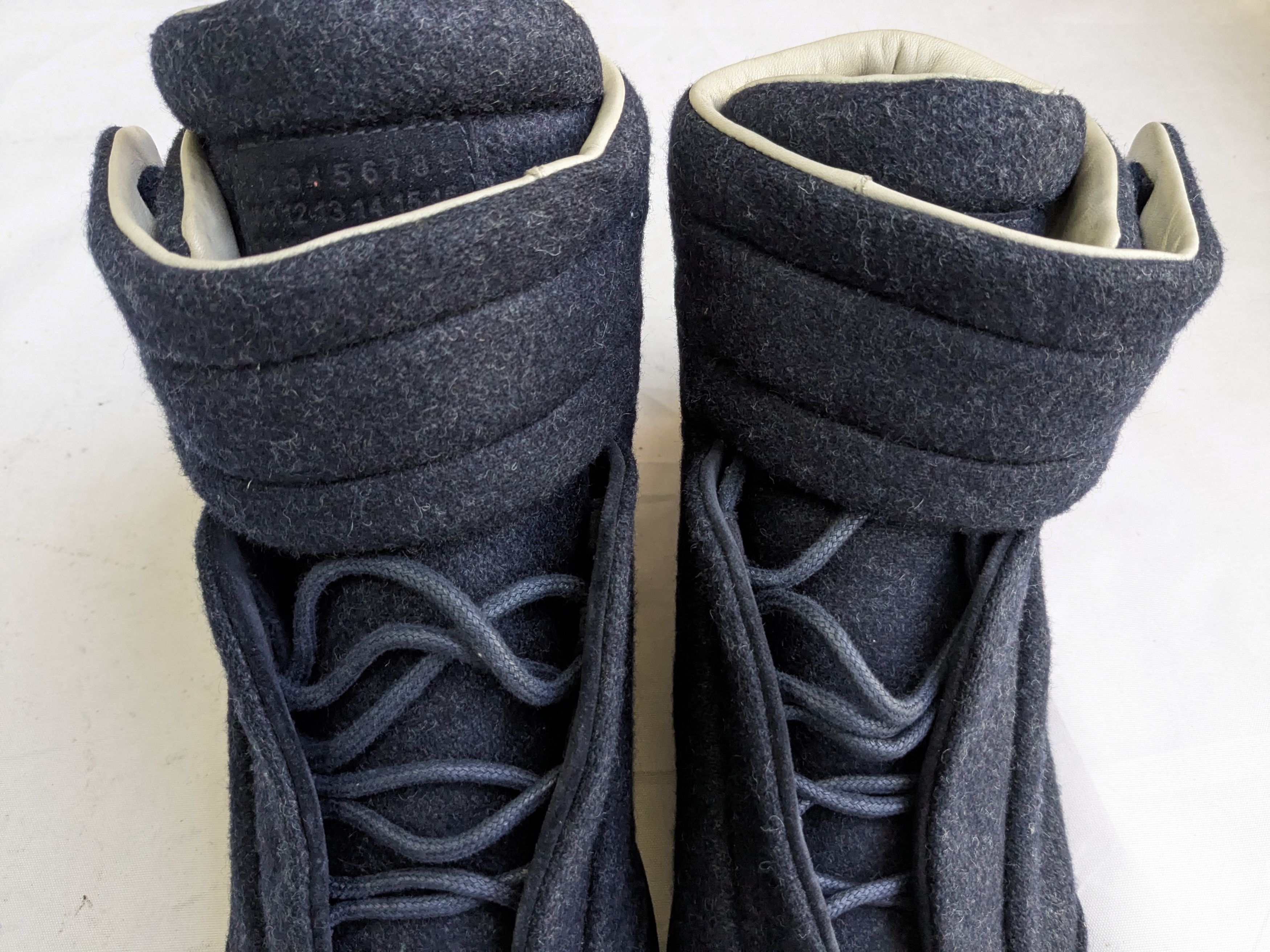 Maison Margiela Future Navy Blue 8 41 Wool Leather