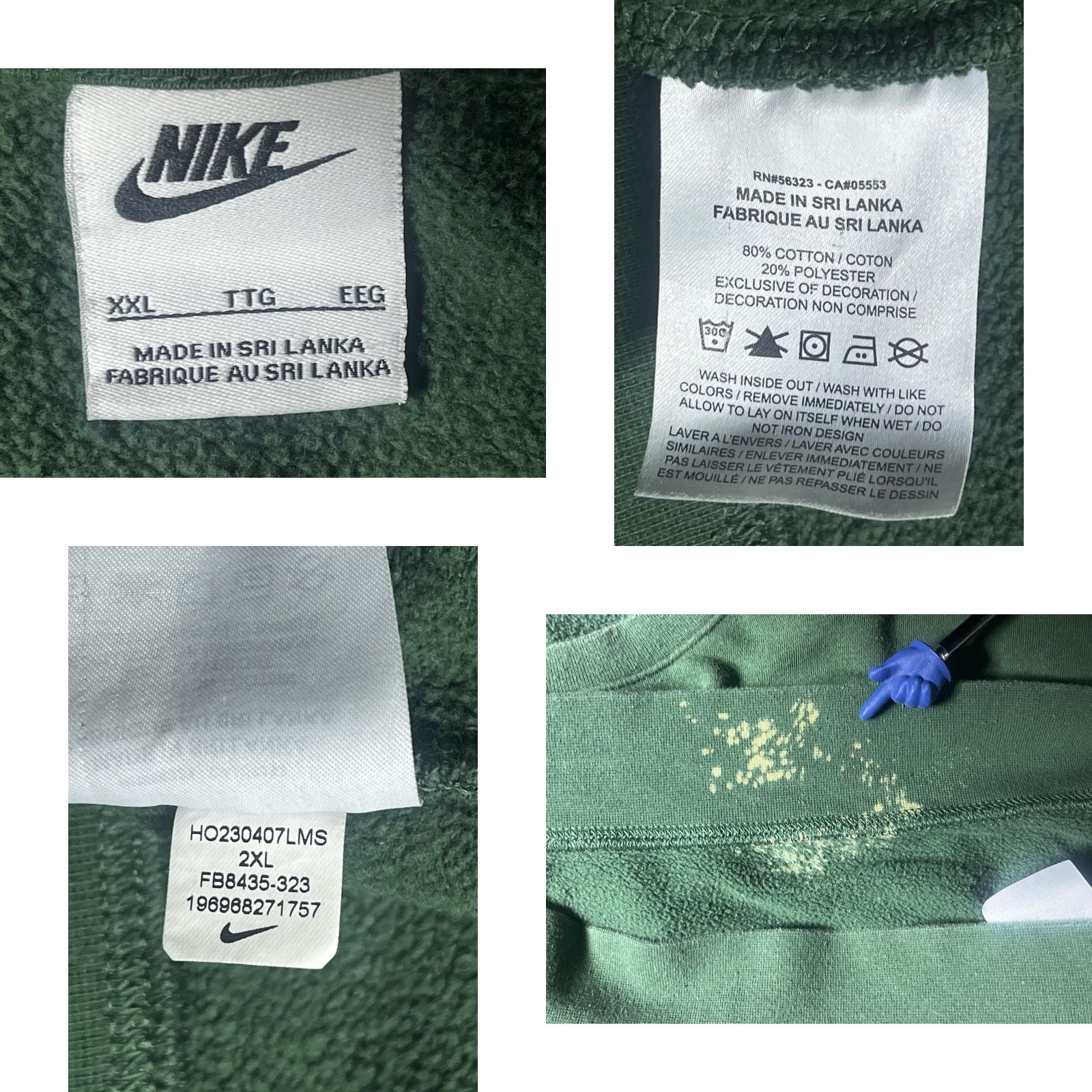 Nike Nike Sweatshirt Crewneck Pullover 2XL Green Unisex Adults Sportswear Patch Logo October? Size US XXL / EU 58 / 5 - 8 Thumbnail