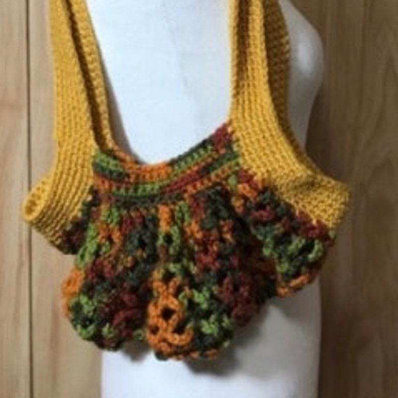 Handmade NWT Handmade Crocheted Small Mesh Market Bag by Dawny Size ONE SIZE - 2 Thumbnail
