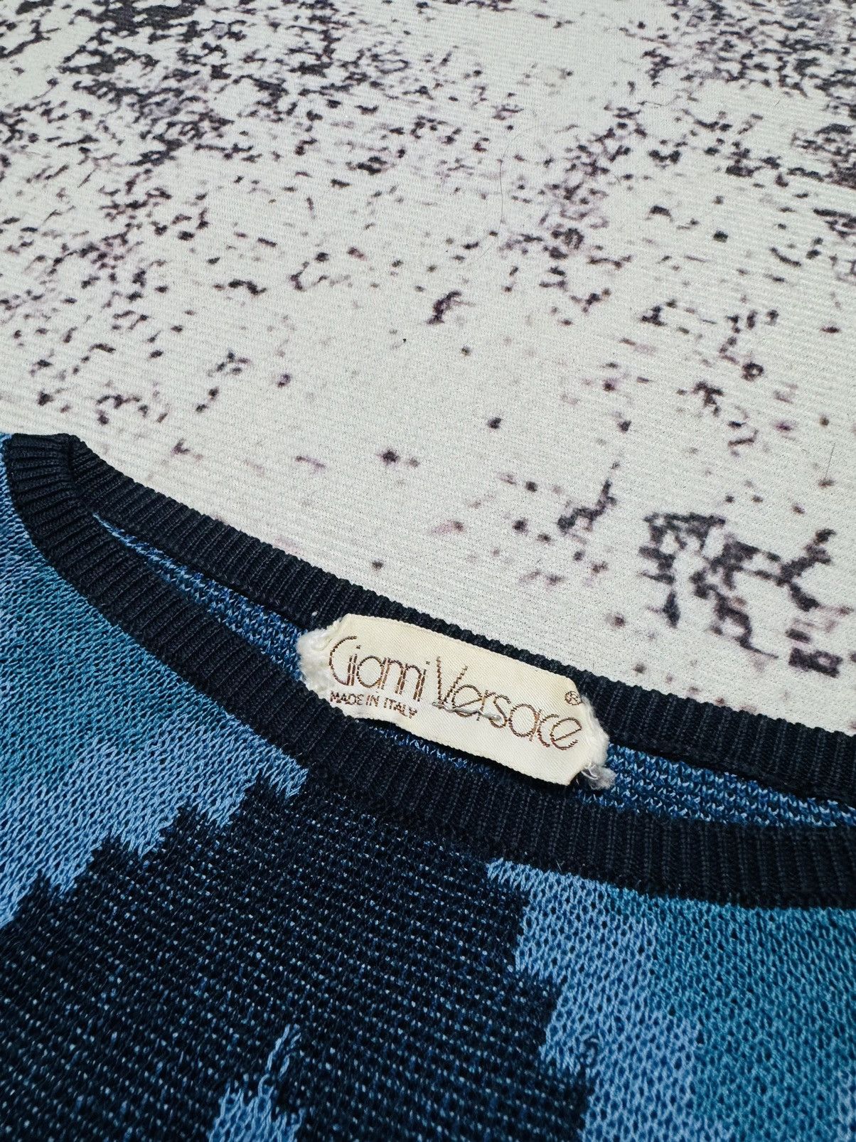 Vintage 80s Gianni Versace Knit Sweater Archive Designer