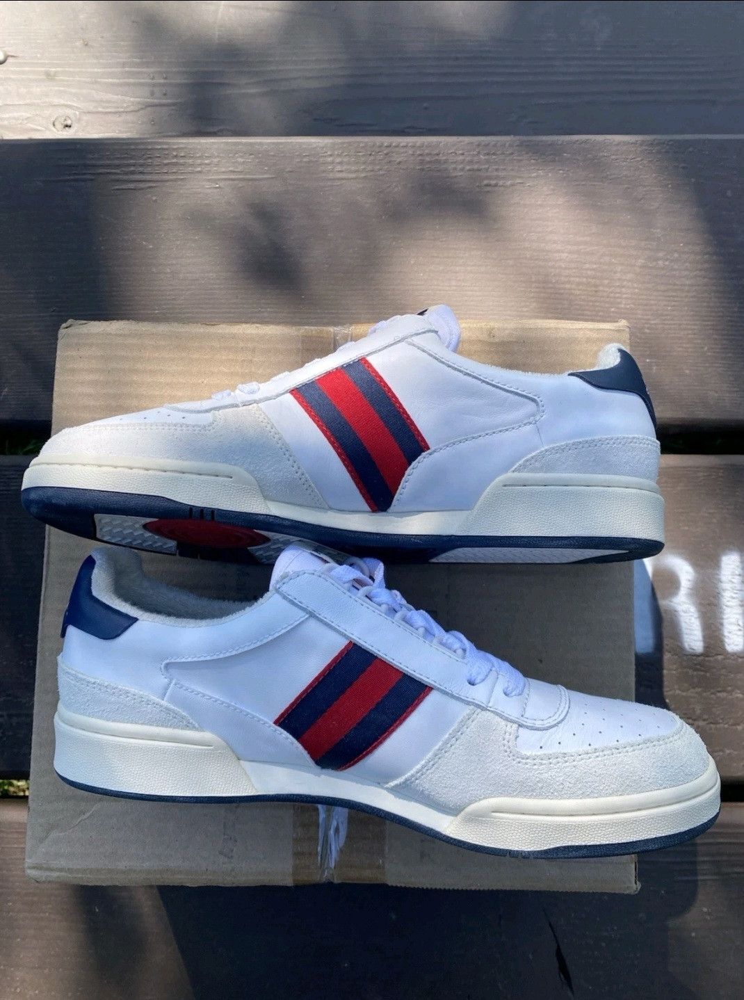 Ralph Lauren Ralph Lauren Polo Court Sneakers White Navy Red Retro 001 Size US 8.5 / EU 41-42 - 4 Thumbnail
