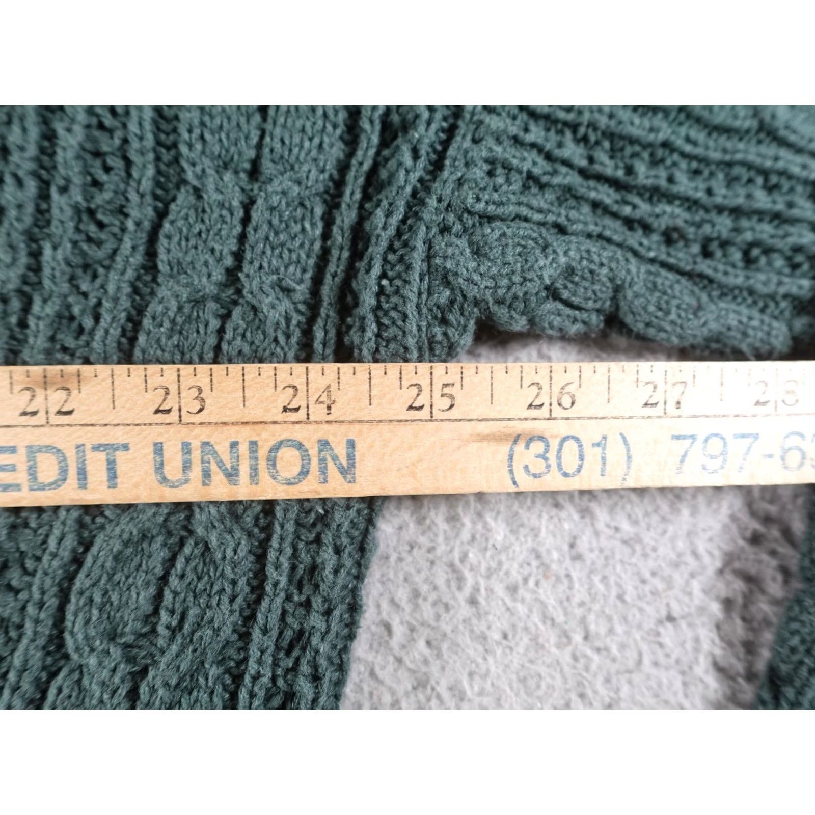 Bugle Boy VINTAGE Bugle Boy Sweater Mens L Green Cable-Knit Preppy Size US L / EU 52-54 / 3 - 3 Thumbnail