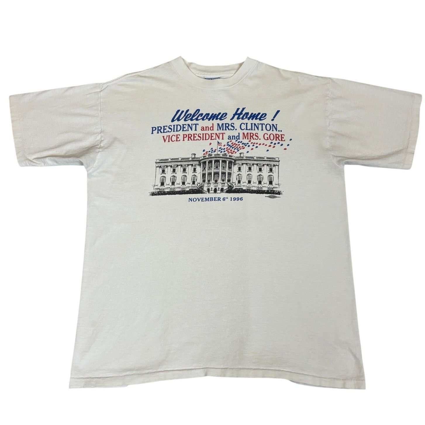 Vintage VTG Bill Clinton Gore 96 Presidential Election T Shirt XL Size US XL / EU 56 / 4 - 2 Thumbnail