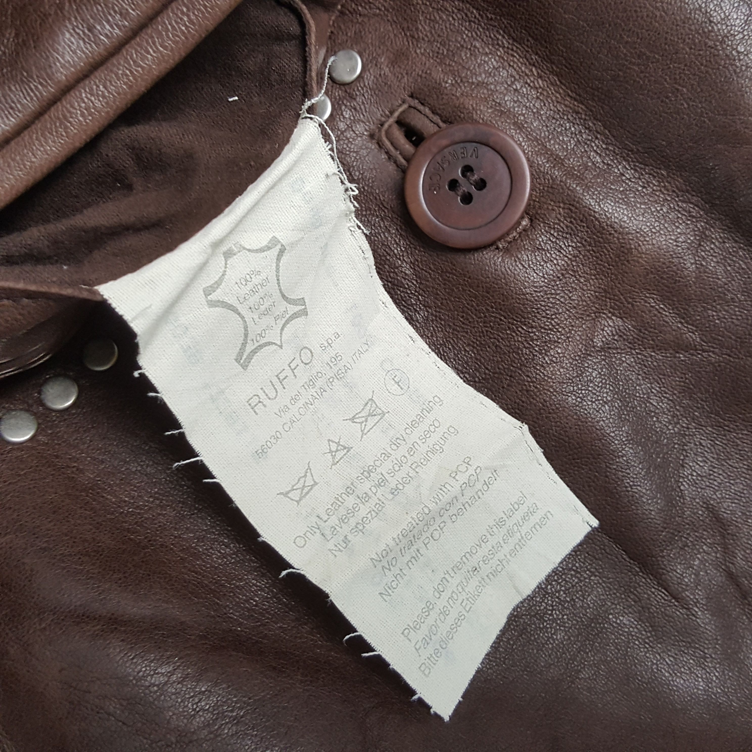 Versace × Vintage GIANNI VERSACE Fashion Style Leather Blazer Size 38R - 8 Thumbnail