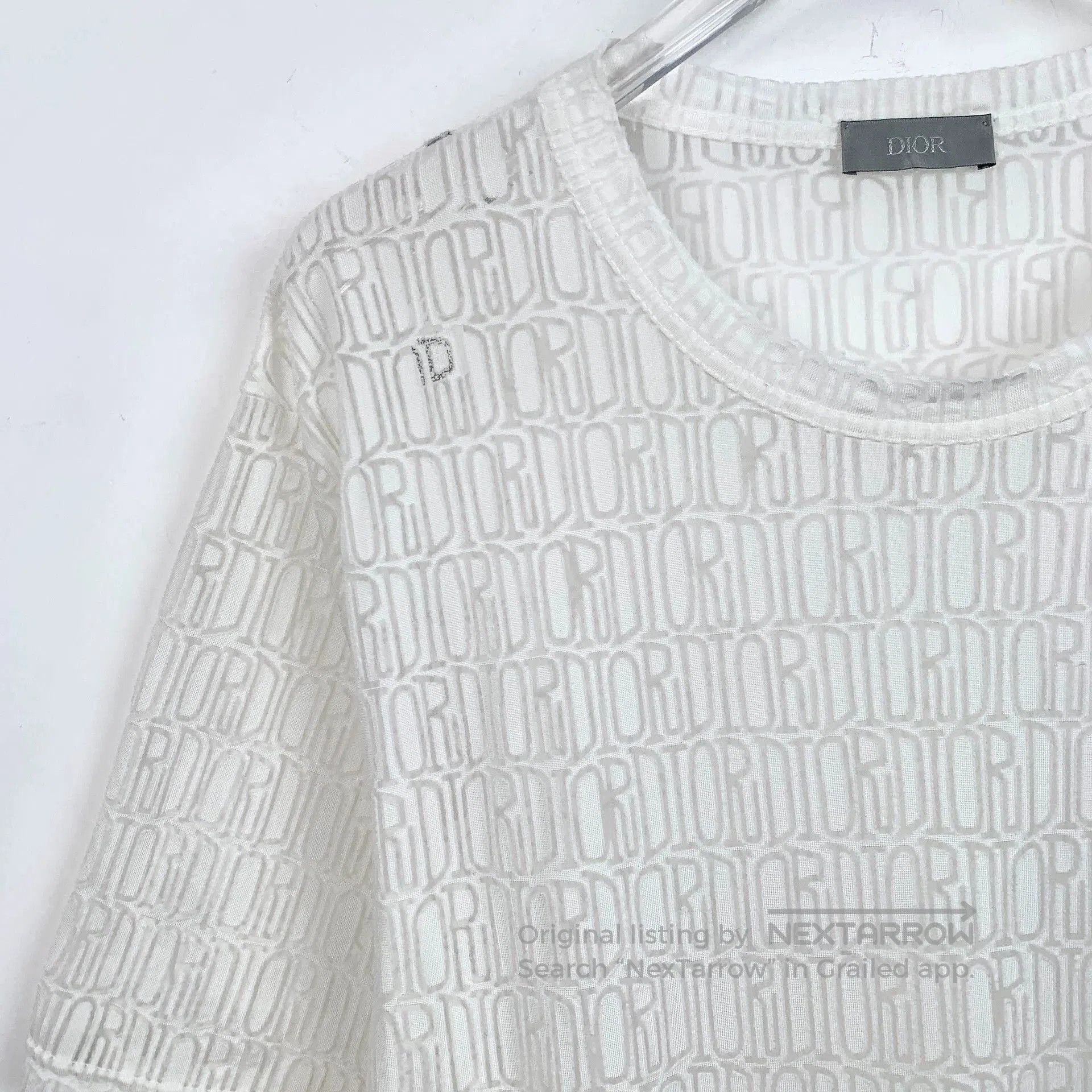 Dior white logo short sleeve t-shirt by dior. Size US L / EU 52-54 / 3 - 3 Thumbnail