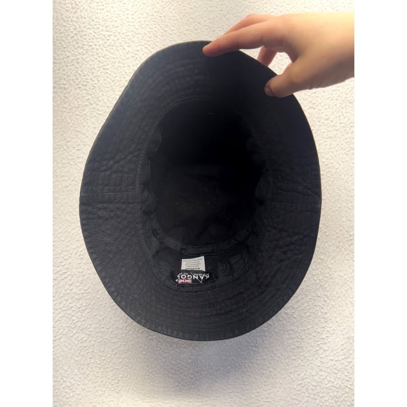 Kangol VINTAGE Kangol Black Bucket Hat Mens M Cotton Casual Style 9216 Kangaroo Logo Embroidered Black Hat Mens M Size ONE SIZE - 6 Thumbnail