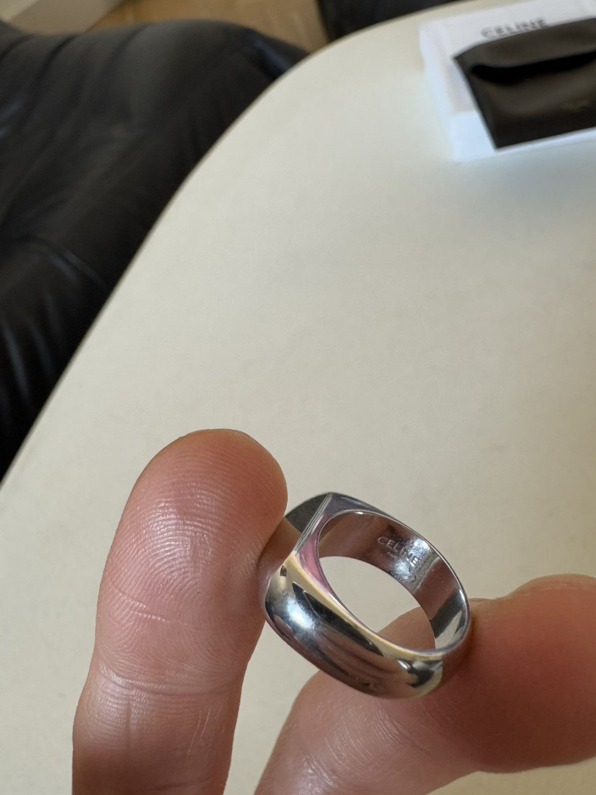 Celine Celine Sleek Modern Silver Ring Designer Luxury Rare unisex Size ONE SIZE - 6 Thumbnail