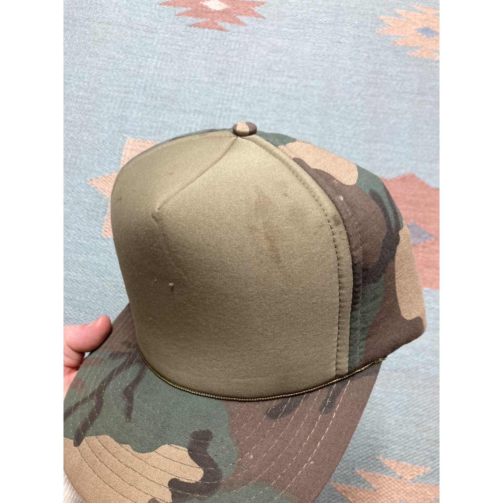 Vintage VINTAGE SnapBack Hat Camouflage Woodland Blank Camo Hunting 80s 90s Foam Adjustable Men Mens Camouflage 90s Snap-Back Budget Size ONE SIZE - 4 Thumbnail