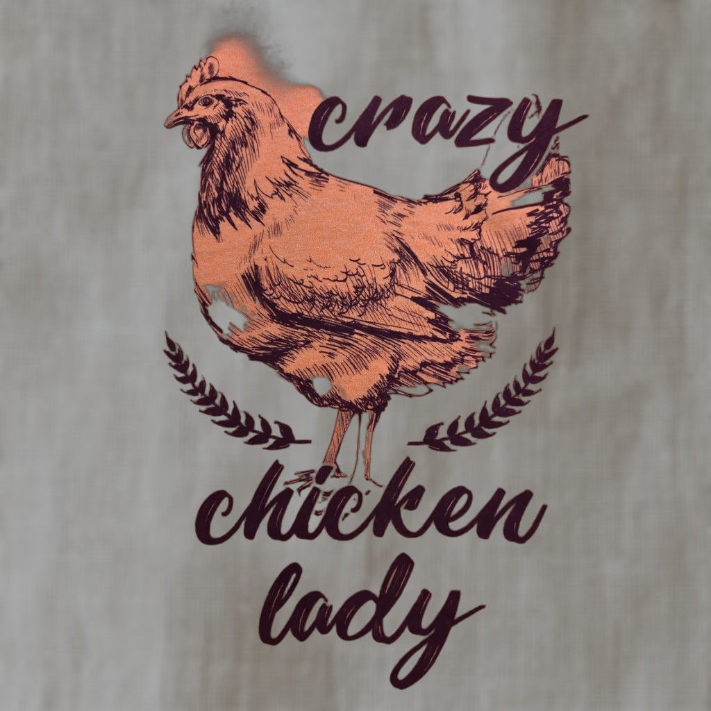 Delta Delta Vintage Crazy Chicken Lady T-Shirt Adult Women's Small Pink Cute Farm Gift Size S / US 4 / IT 40 - 1 Thumbnail