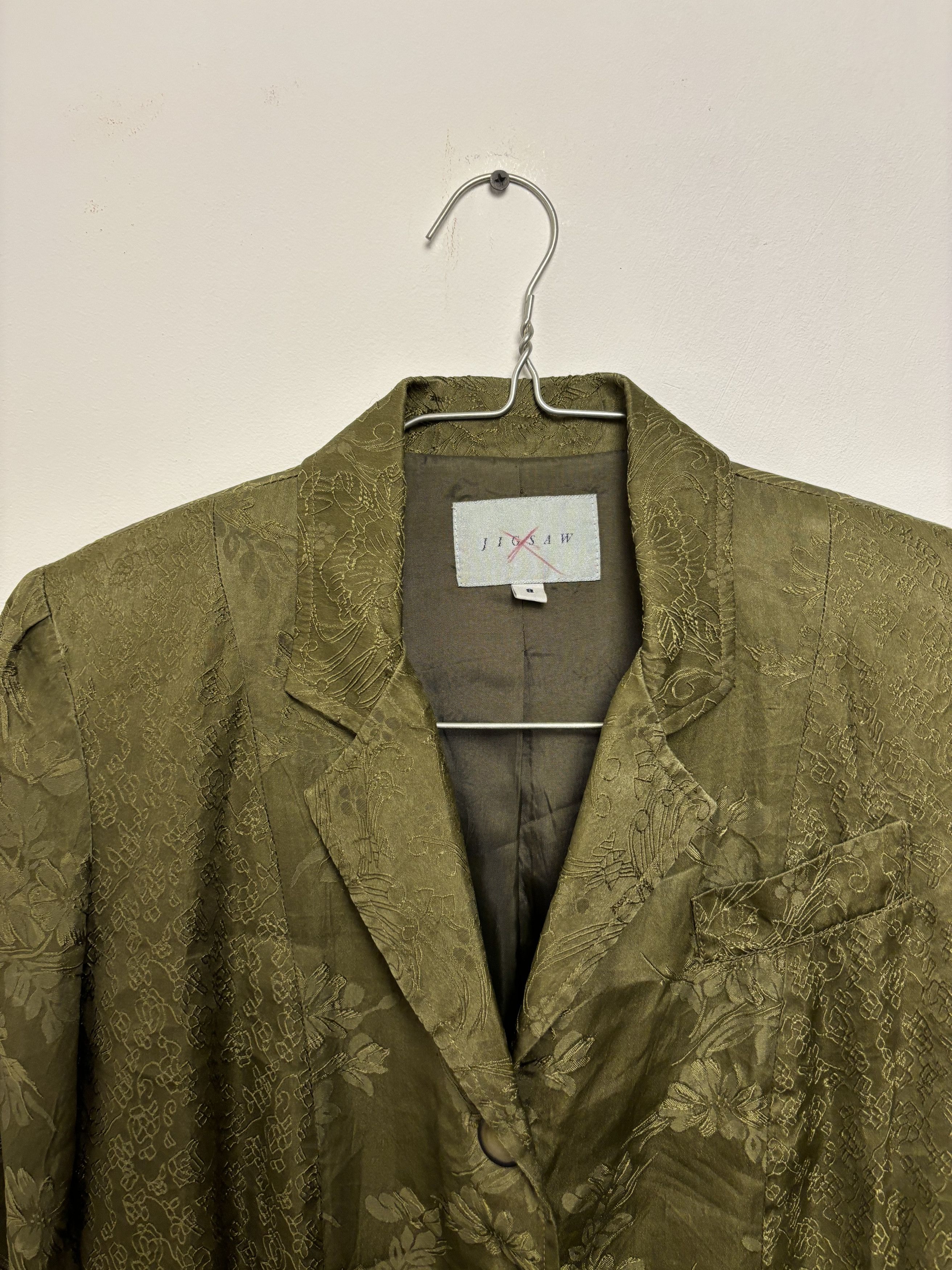 Designer × Jigsaw Vintage Jigsaw Silk Embroidered Blazer Size M / US 6-8 / IT 42-44 - 3 Thumbnail