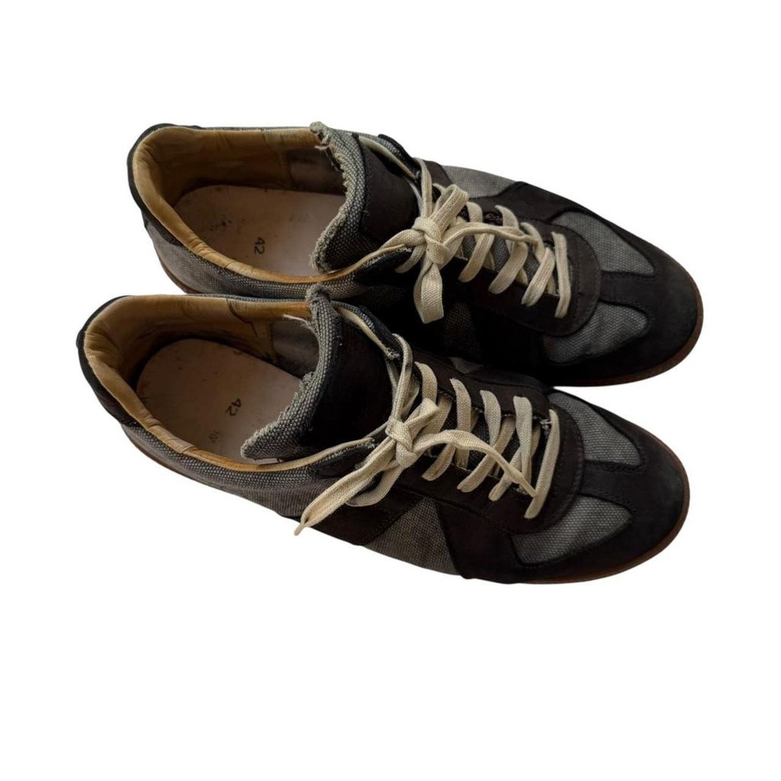 Maison Margiela Maison Margiela Textured Canvas Low-Top Sneaker Black Grey Size US 9 / EU 42 - 6 Thumbnail