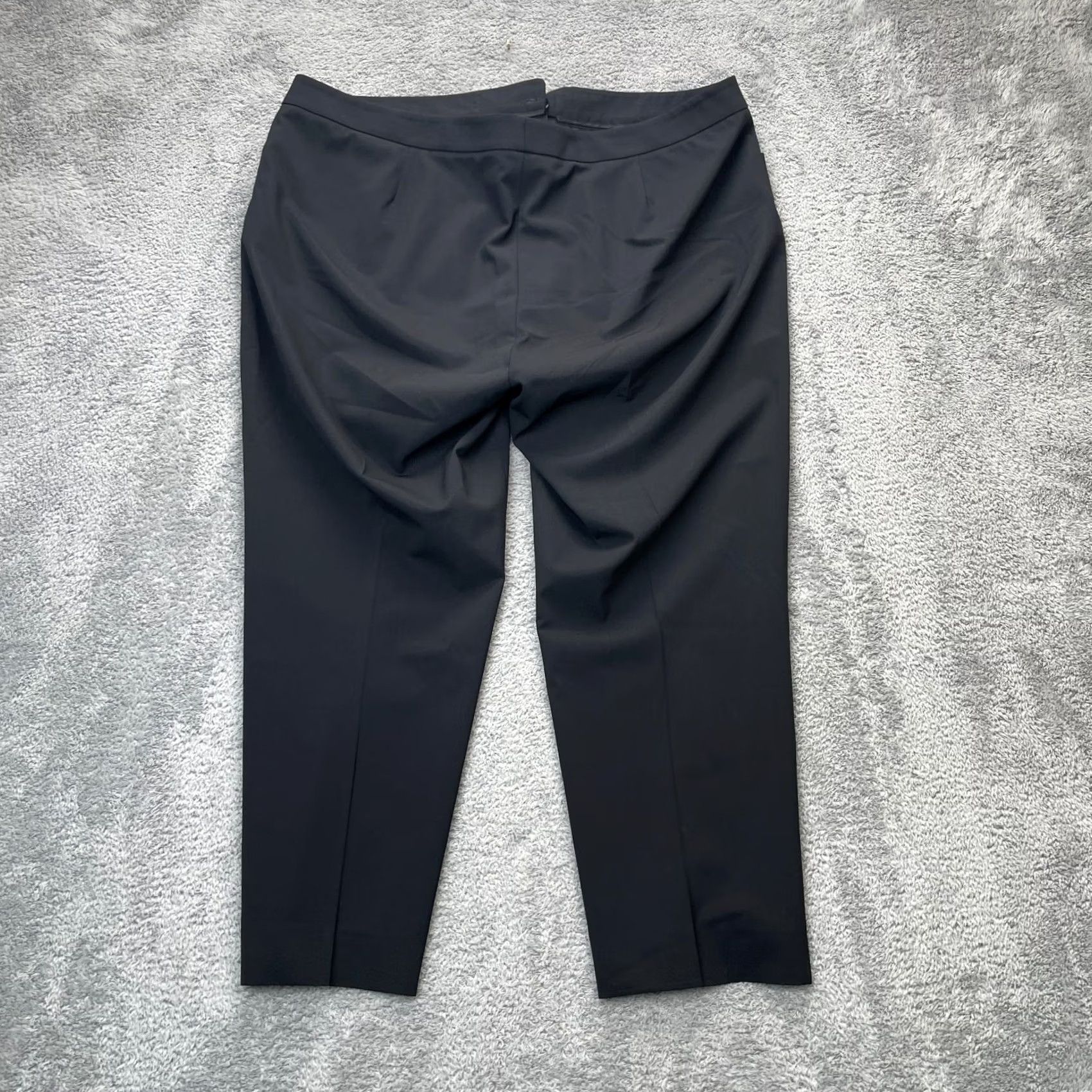Vintage Lafayette 148 New York Pants Womens 40 Black Wool Blend Dress Pants Tapered Inseam 26 Comfort Easy Care Formal Size 27" / US 4 / IT 40 - 5 Thumbnail