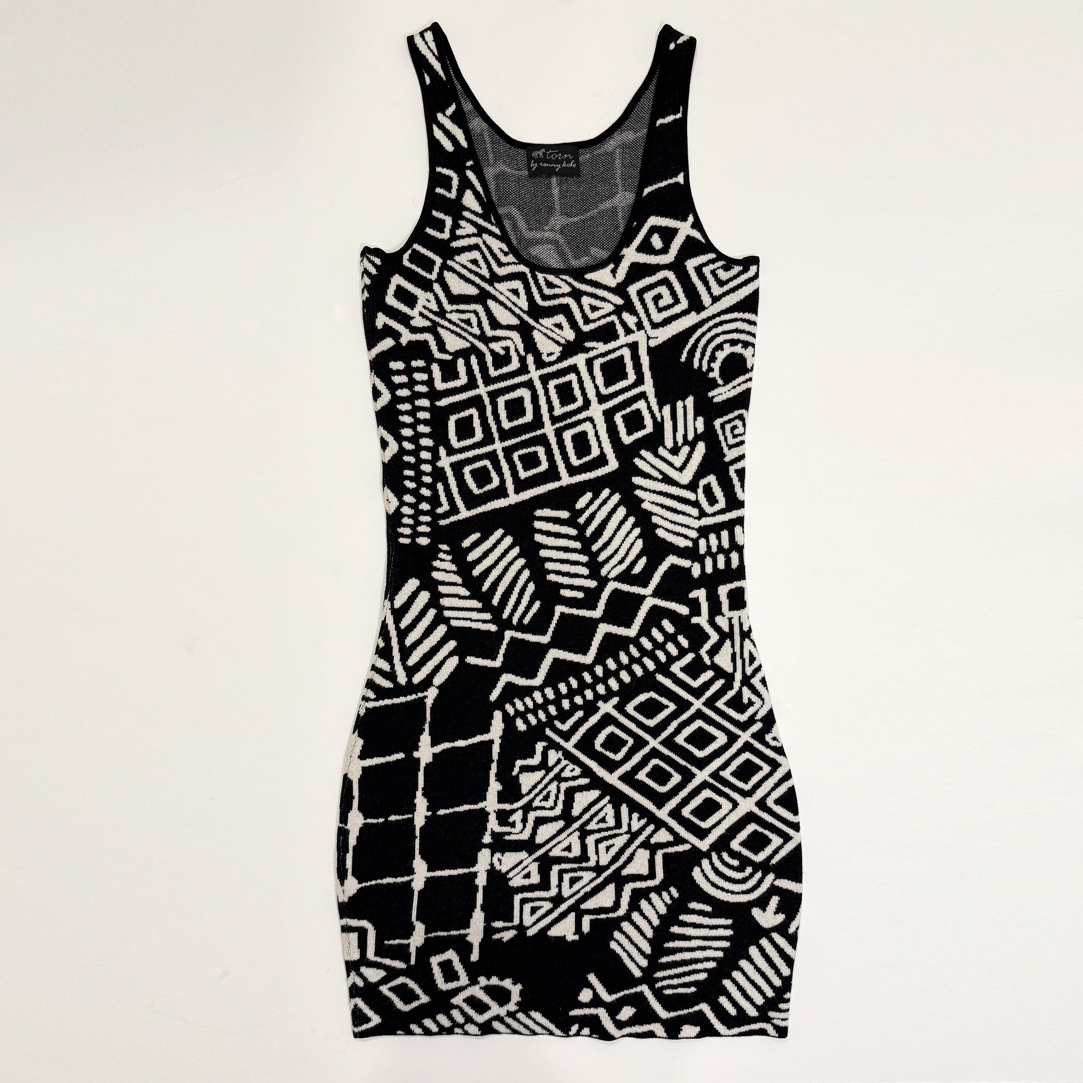Torn by Ronny Kobo Archive Graphic Knit Bodycon Dress