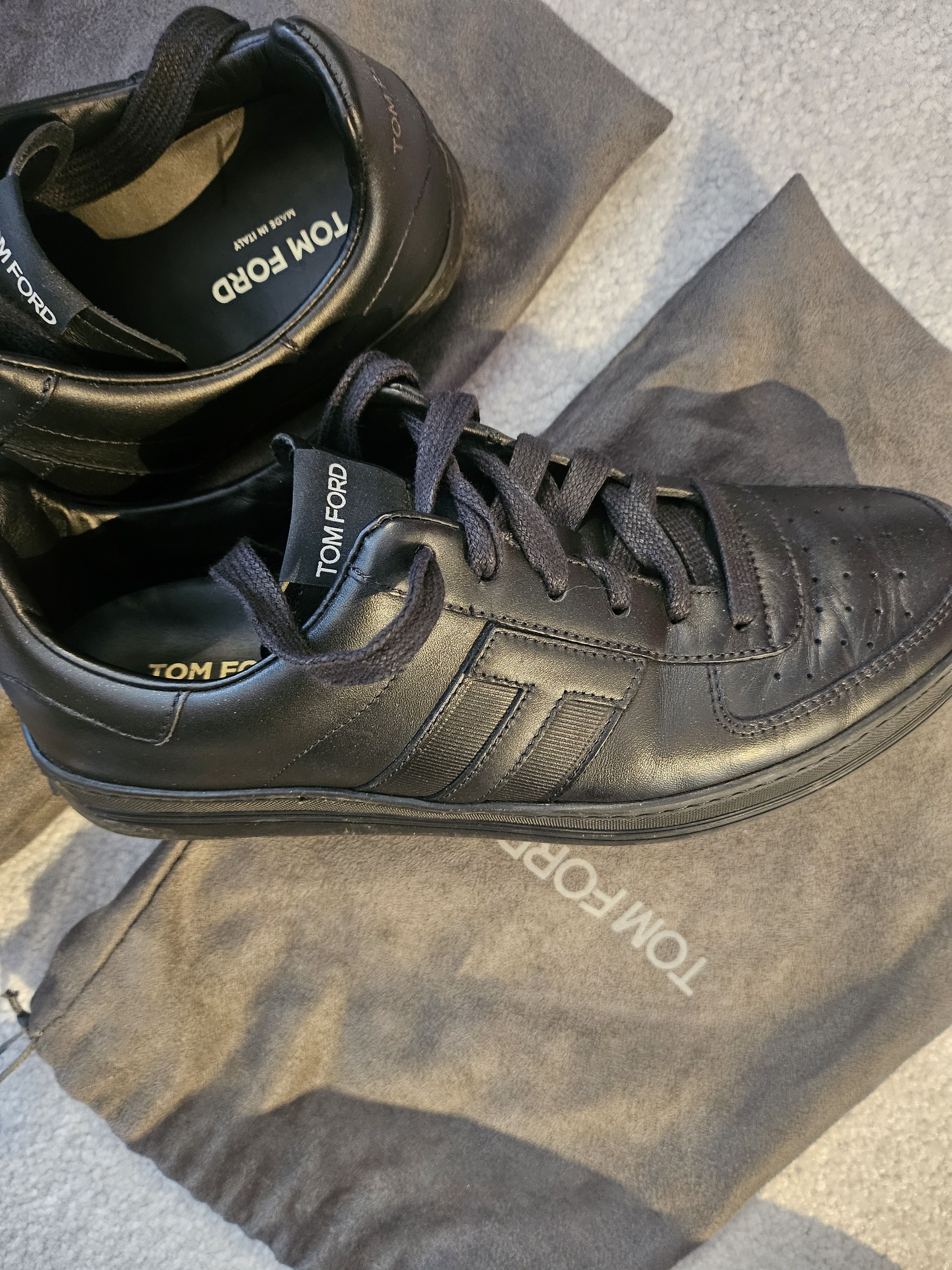 Tom Ford Tom Ford Black Shoes (Gold Logo) Size US 8 / EU 41 - 1 Thumbnail