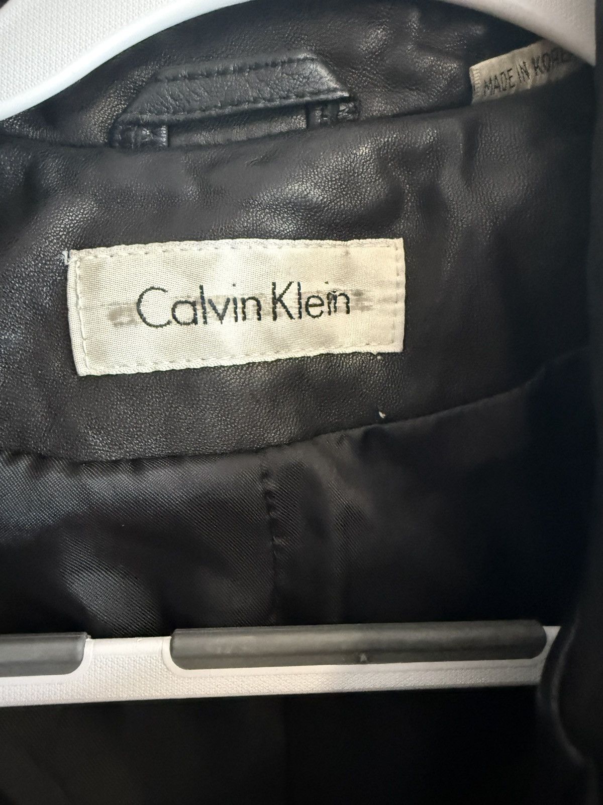 Calvin Klein Vintage 90s Calvin Klein Leather Coat Size M / US 6-8 / IT 42-44 - 3 Thumbnail
