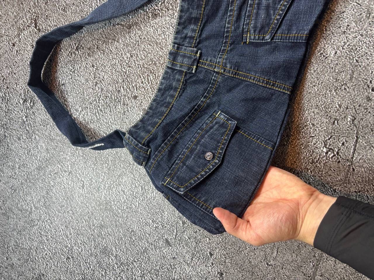Japanese Brand Vintage Y2K Denim Mini Shoulder Bag Distressed Jeans Purse Size ONE SIZE - 10 Thumbnail