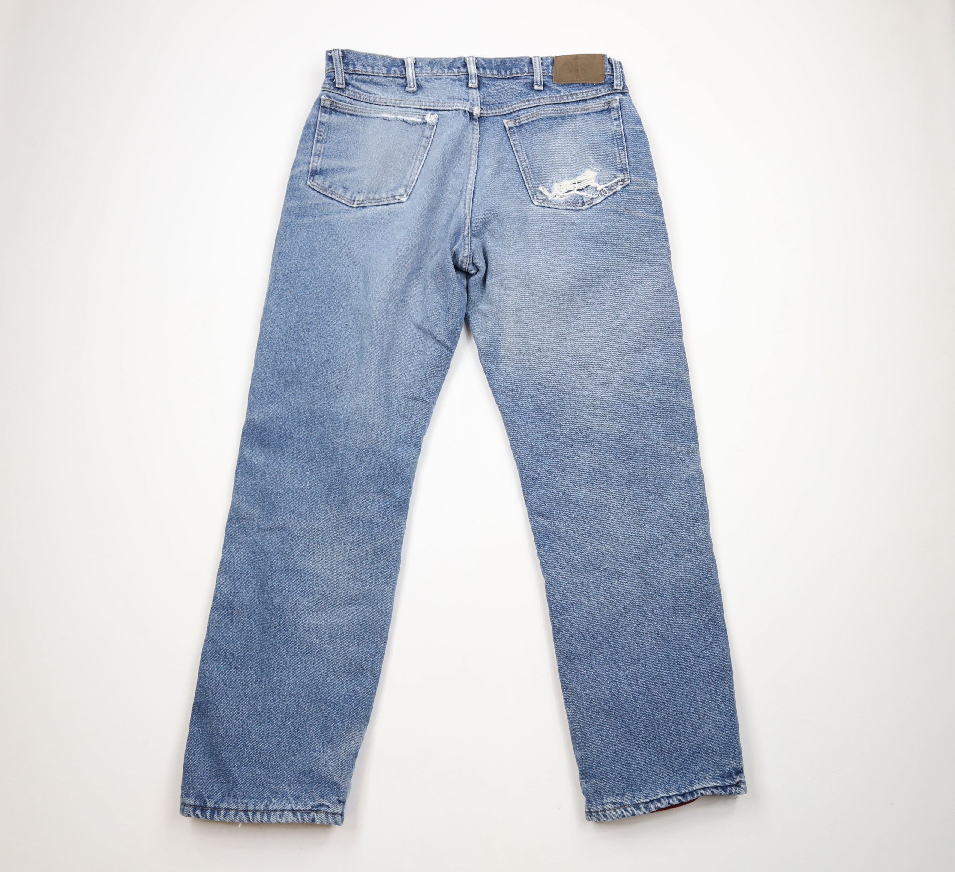 Cabelas × Vintage Vintage Cabelas Fleece Lined Heavyweight Denim Jeans Blue Size US 34 / EU 50 - 12 Thumbnail