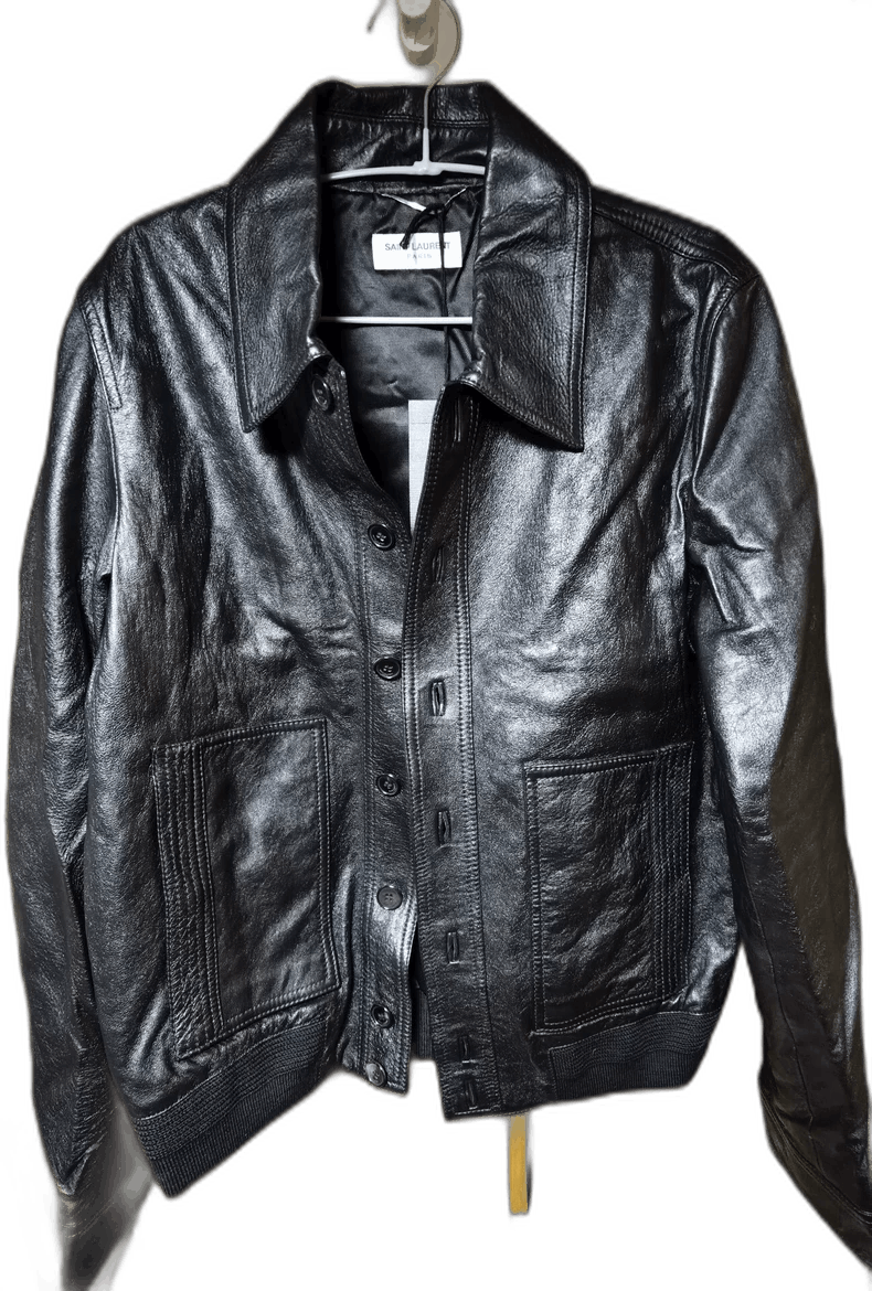 Saint Laurent Paris black saint laurent leather jacket size 52-2507 Size US L / EU 52-54 / 3 - 7 Thumbnail