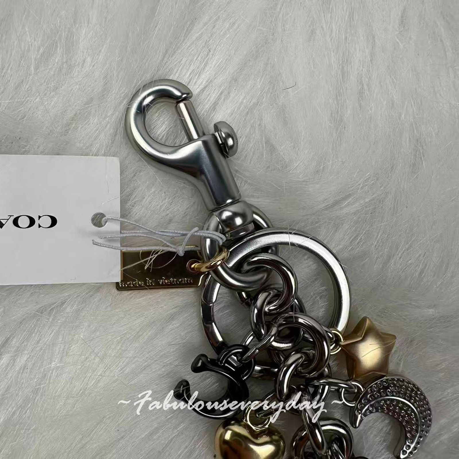 Coach Coach Star Moon Cluster Bag Charm CDB59 Keychain NWT Size ONE SIZE - 4 Thumbnail