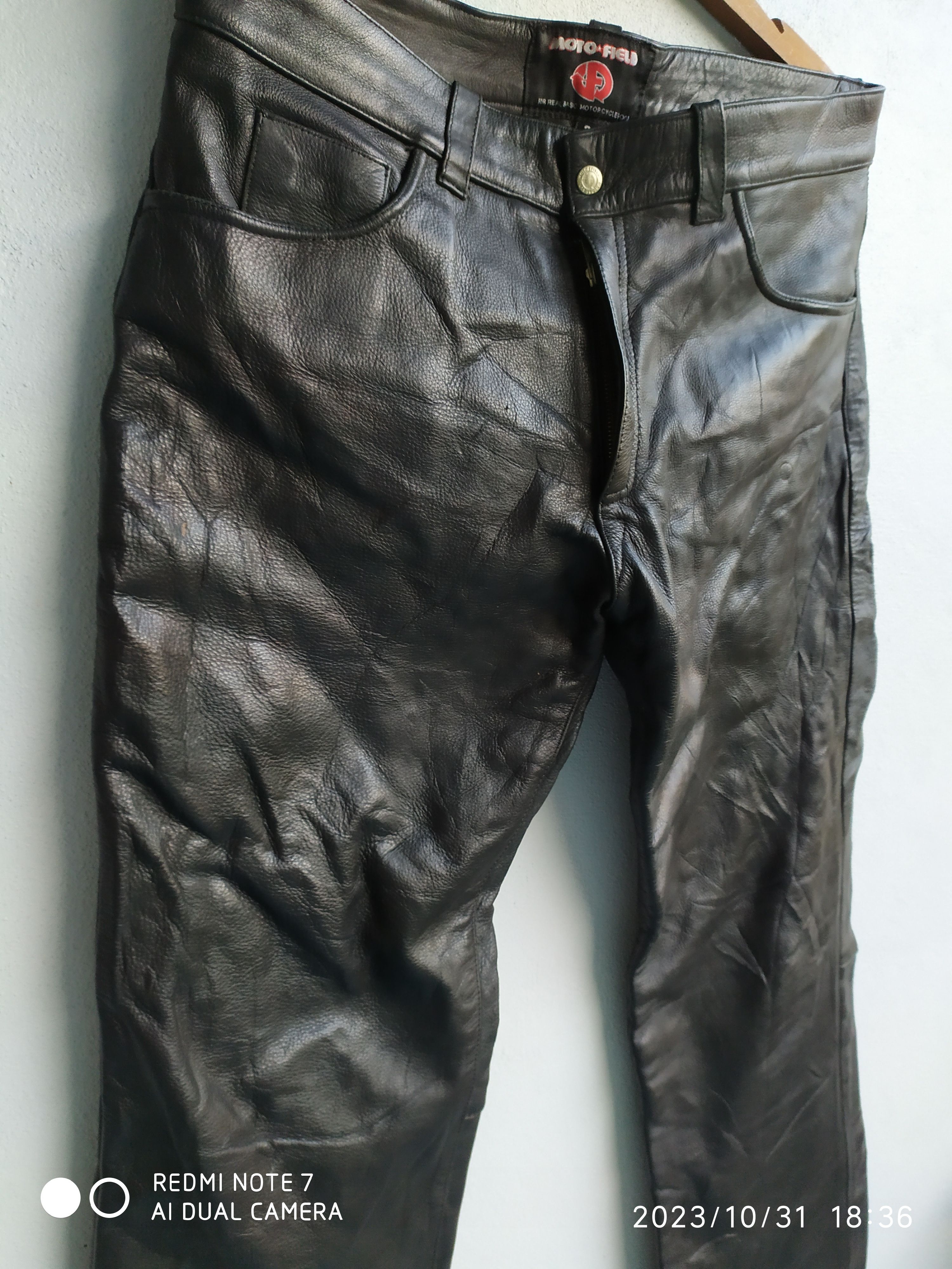 Leather × Vintage Vintage Leather Pants Size US 35 - 3 Thumbnail