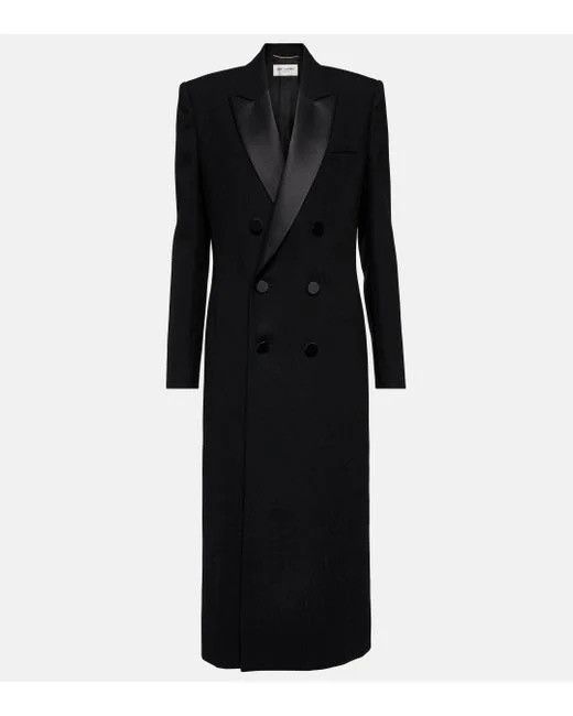 Saint Laurent Paris $5.5K VALUE Tuxedo Coat in crepe wool Size XS / US 0-2 / IT 36-38 - 1 Thumbnail
