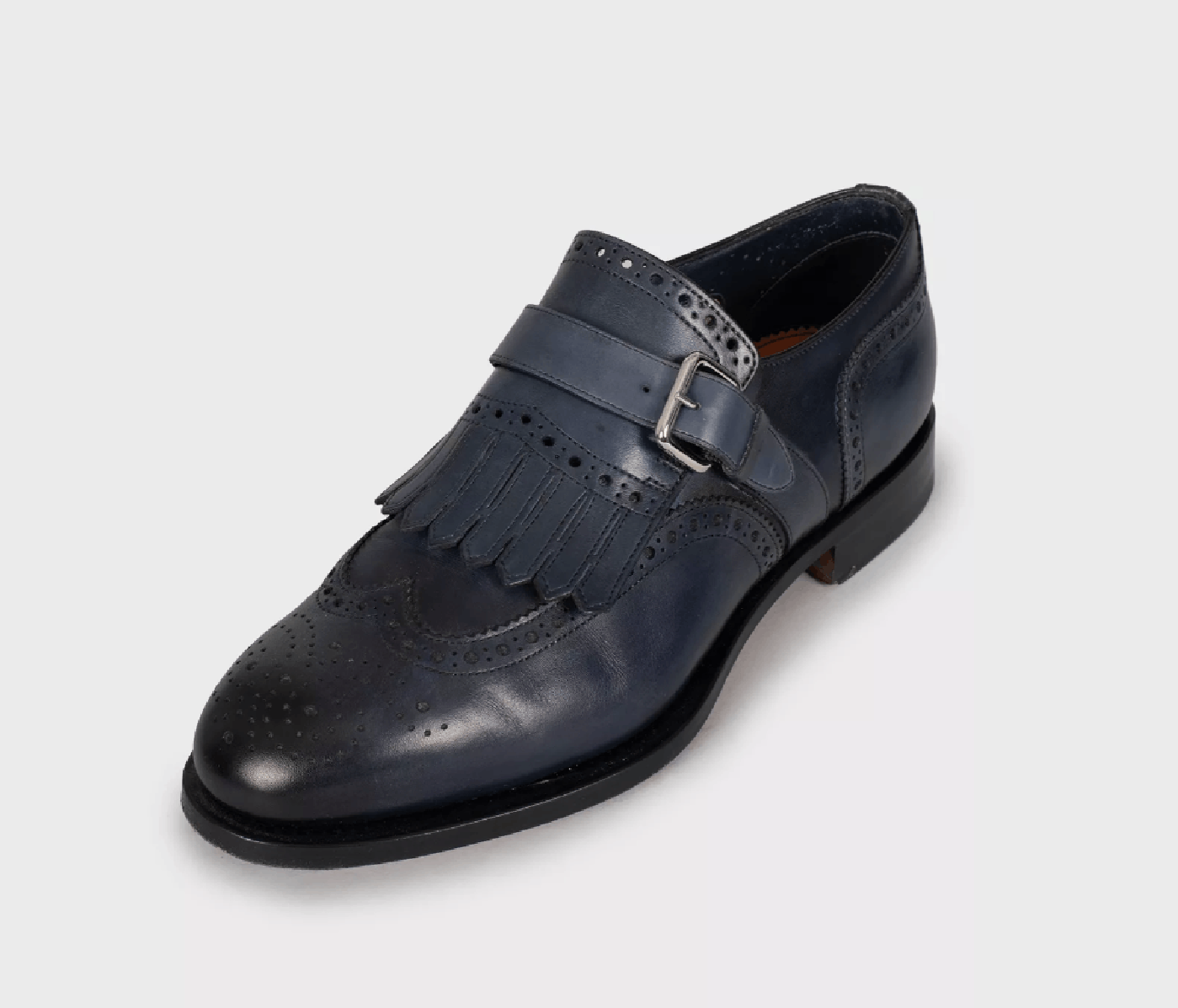 Santoni Santoni Men’s Navy Leather Brogues Size US 6.5 / EU 39-40 - 3 Thumbnail