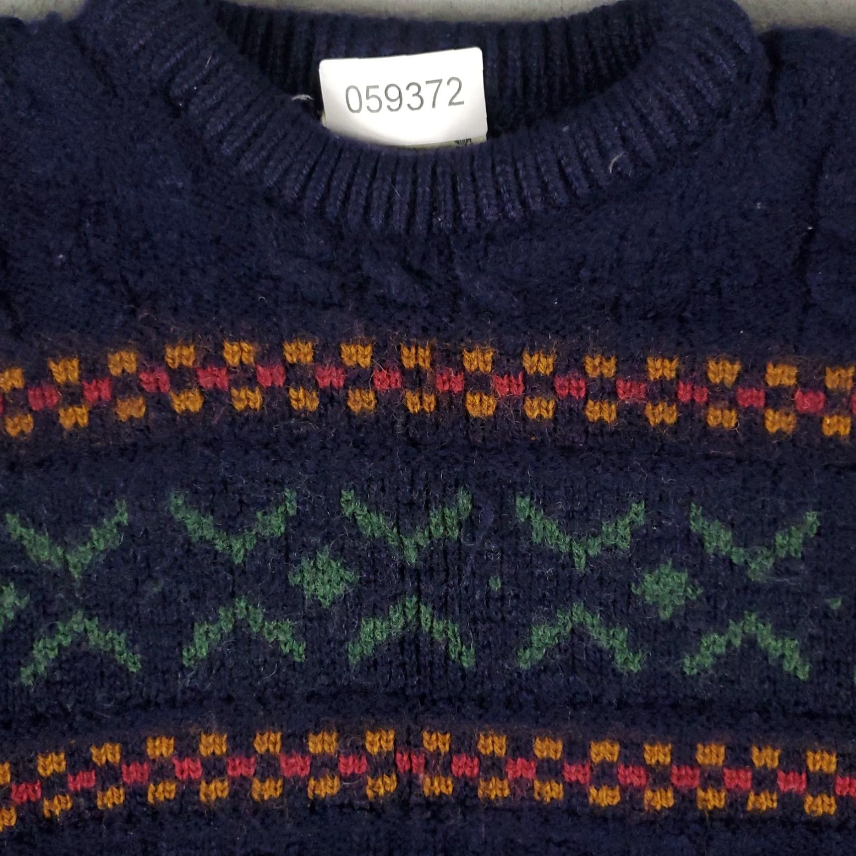 Vintage VINTAGE Carraig Donn Sweater Chunky-Knit Striped Blue Wool Adult Large Ireland Mens Size US L / EU 52-54 / 3 - 2 Thumbnail