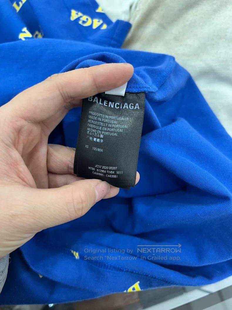 Balenciaga Balenciaga Full Logo Short Sleeve Top Size US XS / EU 42 / 0 - 5 Thumbnail