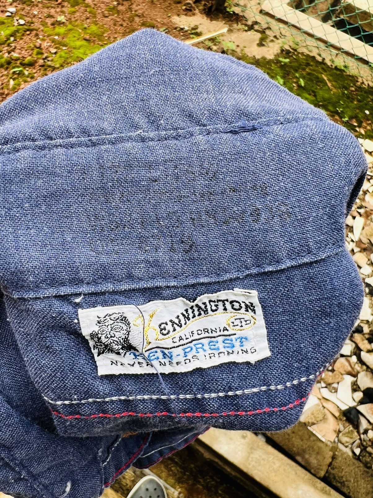 Vintage Late 60s Ennington California Sleveless Denim Shirt Size US L / EU 52-54 / 3 - 4 Thumbnail
