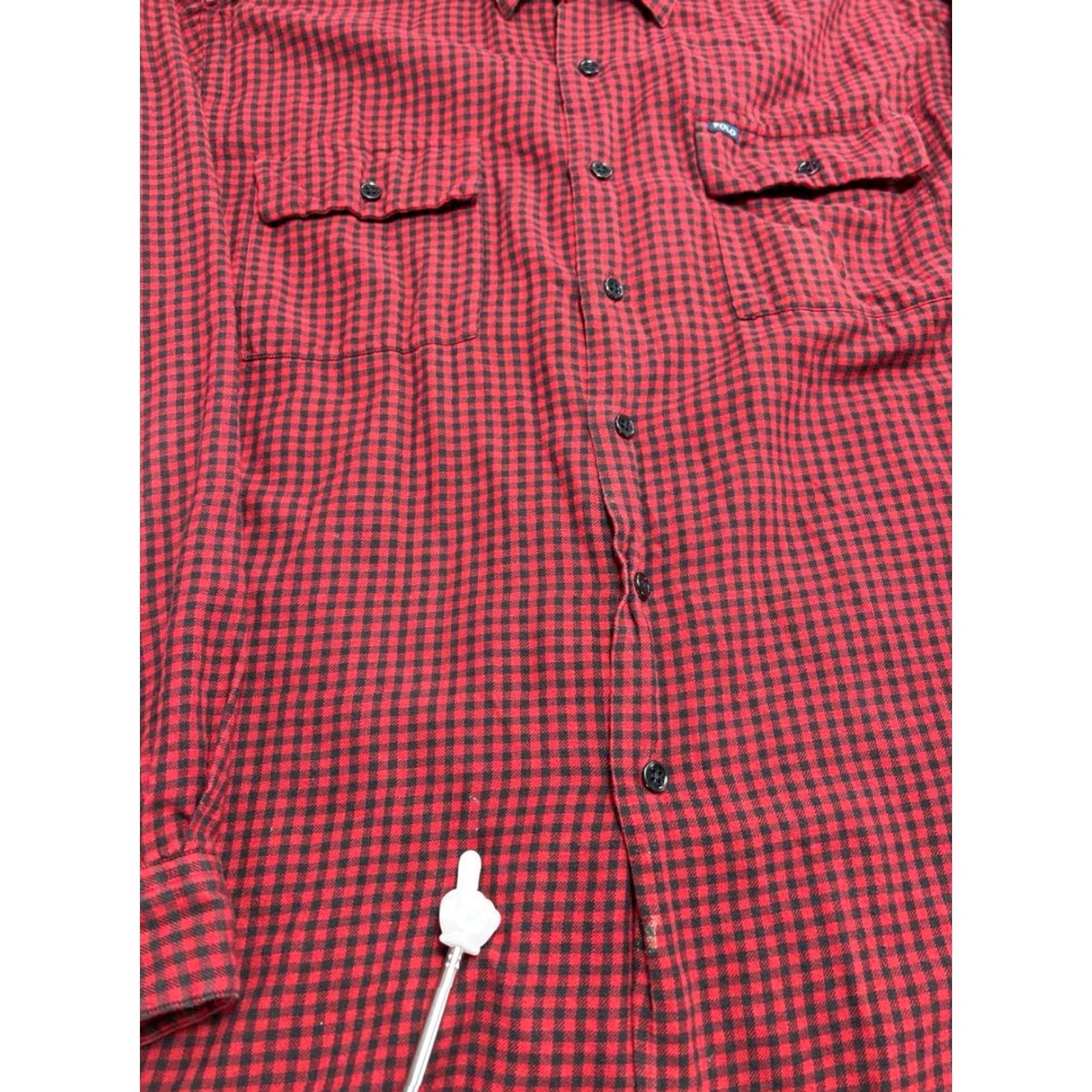Polo Ralph Lauren Polo Ralph Lauren Garvey Shirt Mens Large Red Buffalo Check Cotton Button Up Size US L / EU 52-54 / 3 - 6 Thumbnail