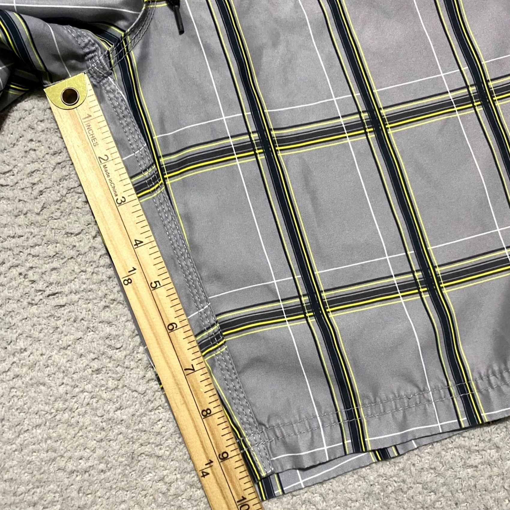 Hurley Hurley Mens Bermuda Shorts 31 Multicolor Plaid Check Quick Dry Pockets Inseam 10" Outdoor Beach Casual Regular Size 31 Mens Size US 31 - 5 Thumbnail