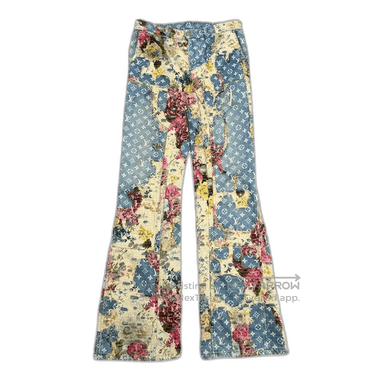 Louis Vuitton louis vuitton floral destruction boro jeans. Size US 34 / EU 50 - 1 Thumbnail