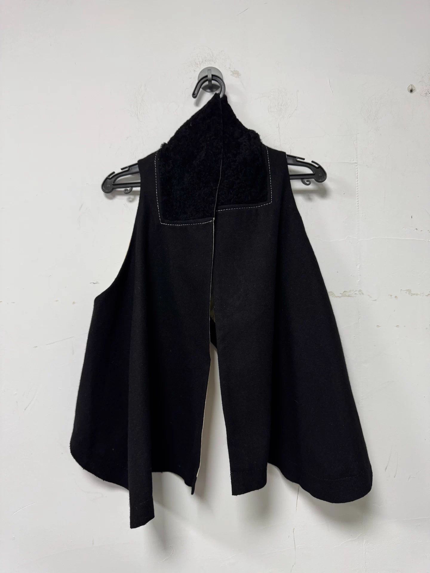 Other Garden Paris leather panel wool-cotton blend pre-owned vest Size XXS / US 00 / IT 34 - 2 Thumbnail