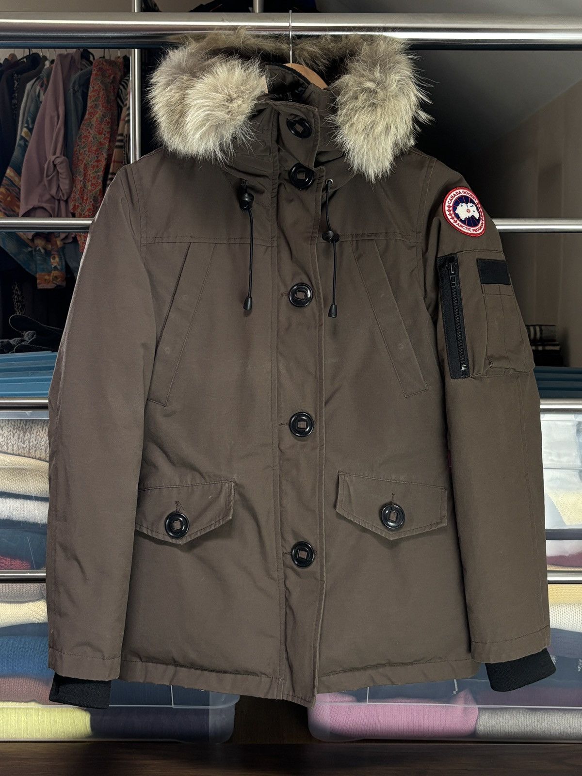 Canada Goose Brown Down Winter Ski Parka Jacket