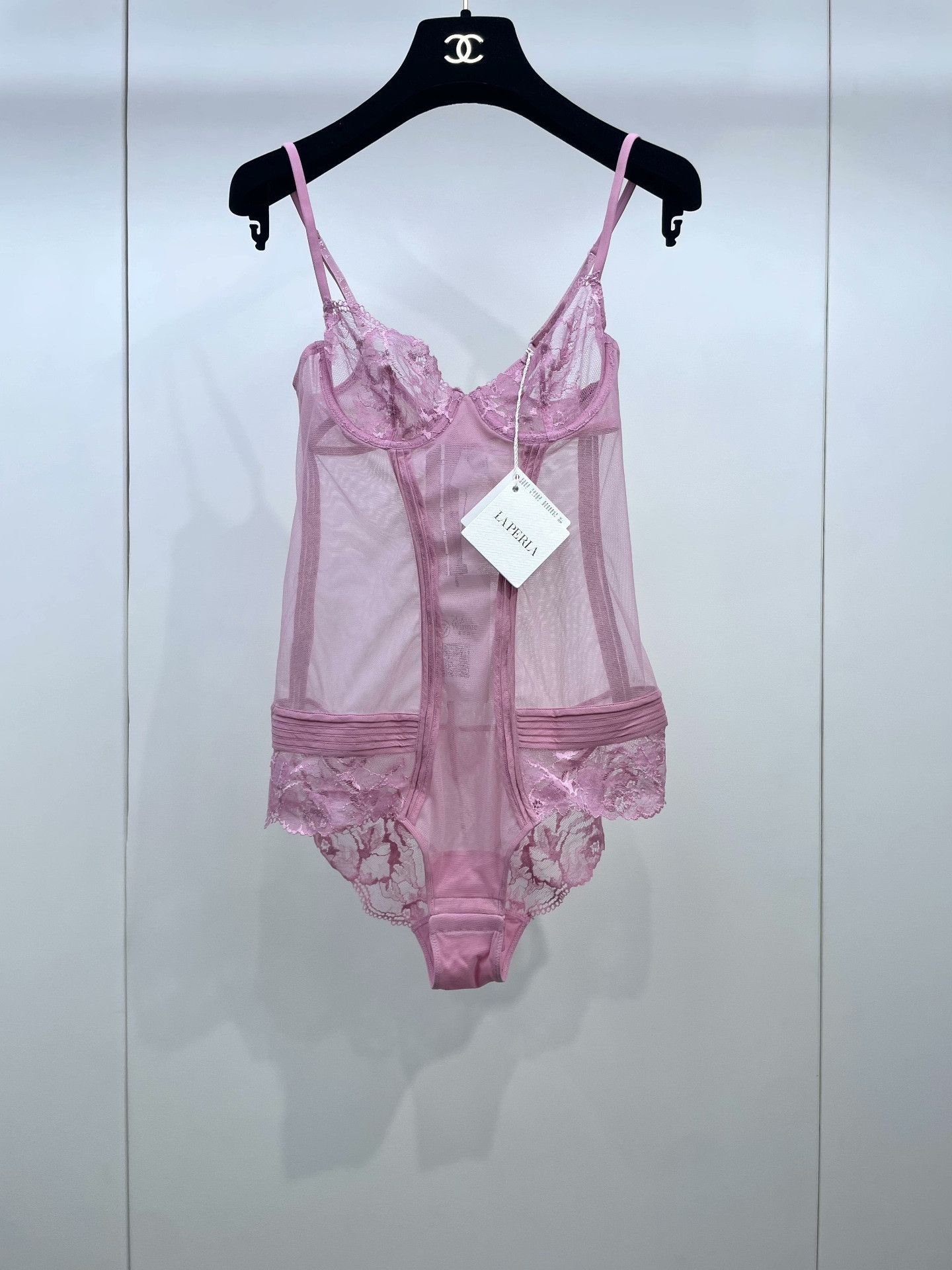La Perla La Perla Pink Lace Bodysuit Size S / US 4 / IT 40 - 1 Thumbnail