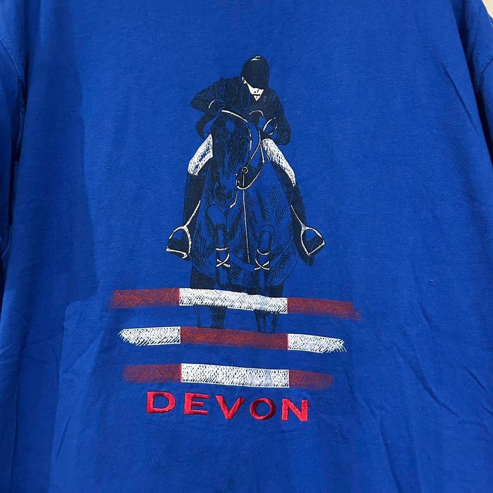 Fruit Of The Loom Vintage Devon Polo Two Sided Tee Shirt Size US XXL / EU 58 / 5 - 3 Thumbnail