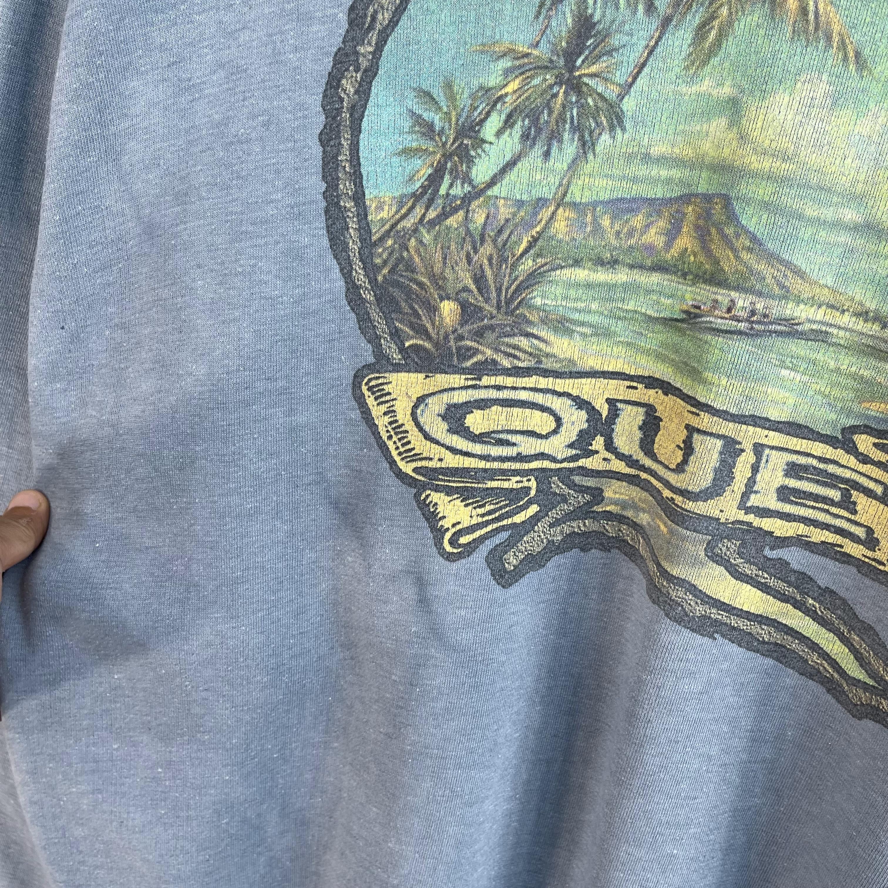 Vintage Vintage QUE Hawaiian Beach Surfing Printed Sweatshirt Size US L / EU 52-54 / 3 - 4 Thumbnail