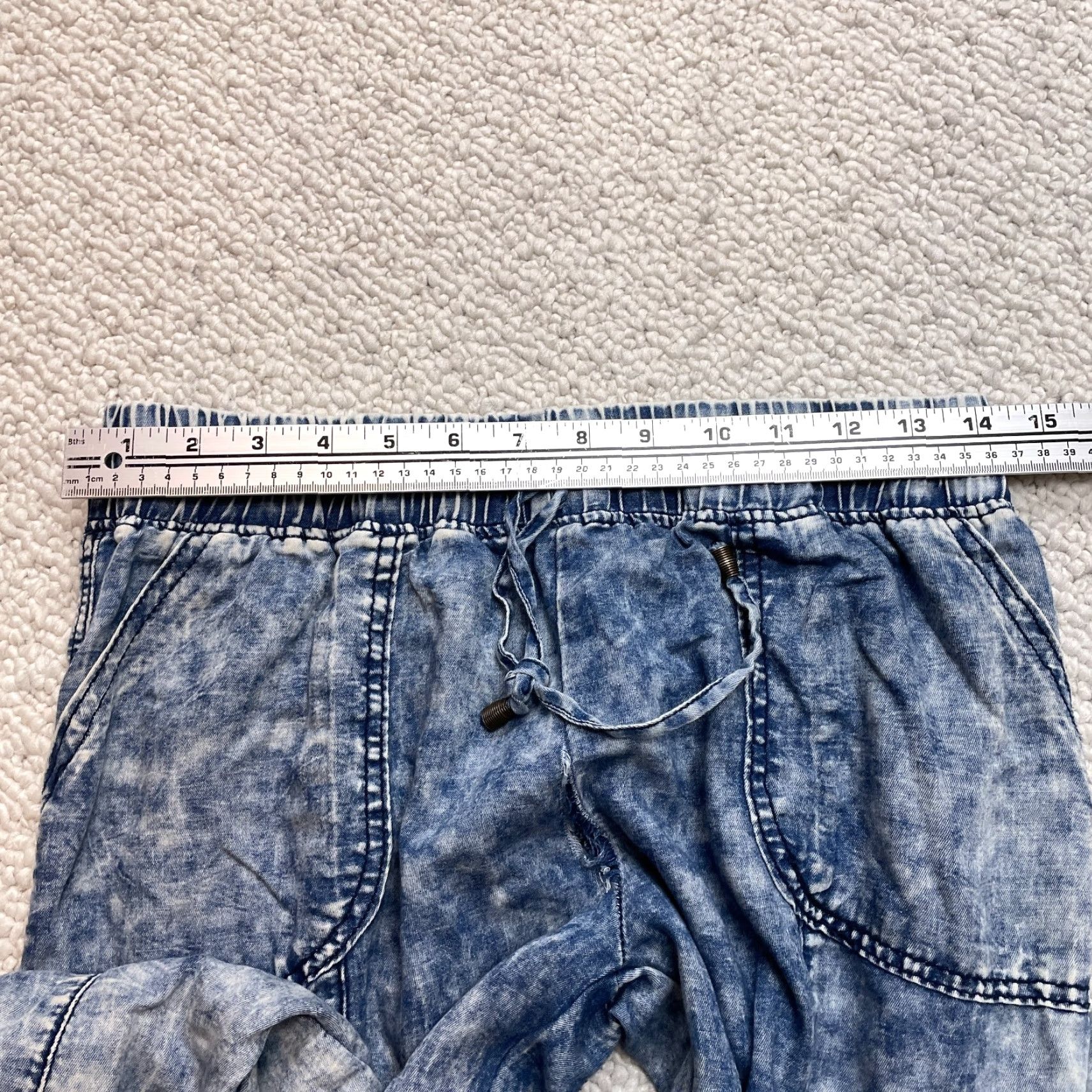 Vintage VINTAGE SpaceGirl Space Girl Jegging Pants Juniors L Blue Stretch Taper Cotton Acid Wash 28x27 Women Size 28" / US 6 / IT 42 - 6 Thumbnail
