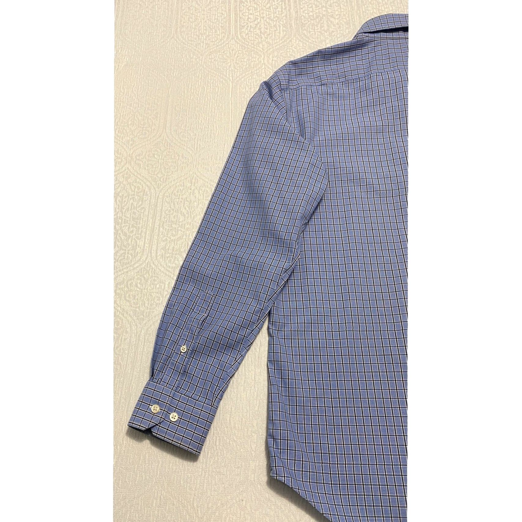Banana Republic Banana Republic Shirt Dress Shirt Men L Blue Check Button-Down Slim Fit Casual, Business Size US L / EU 52-54 / 3 - 4 Thumbnail