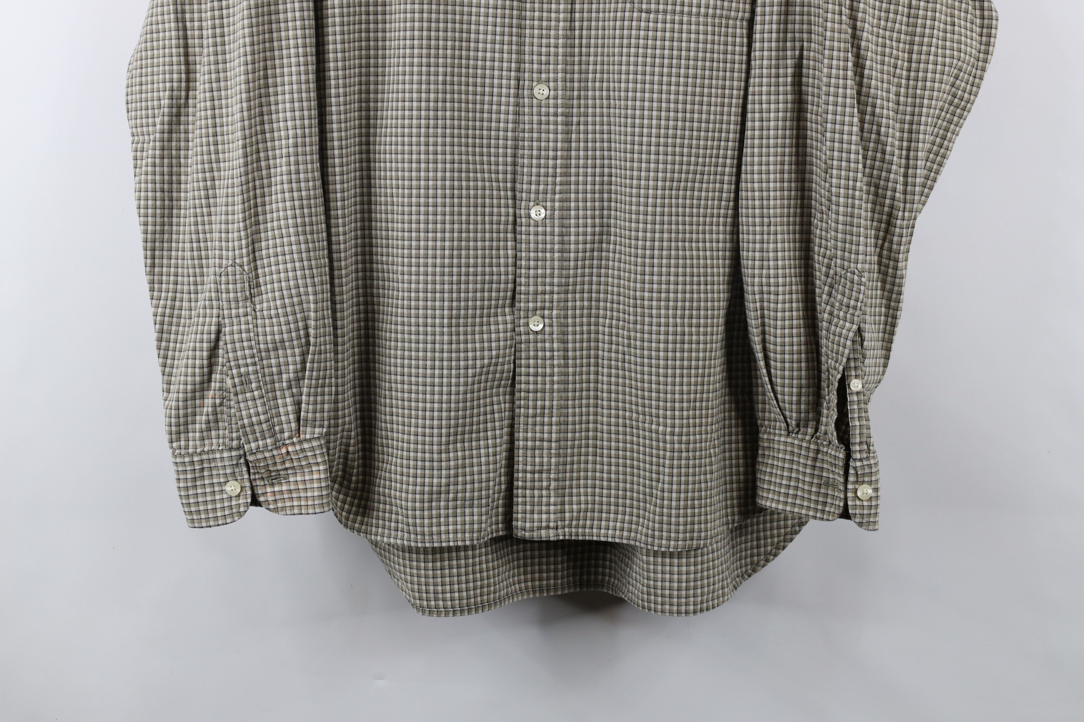 J.Crew × Vintage Vintage 90s J Crew Collared Button Down Shirt Plaid Cotton Size US L / EU 52-54 / 3 - 3 Thumbnail