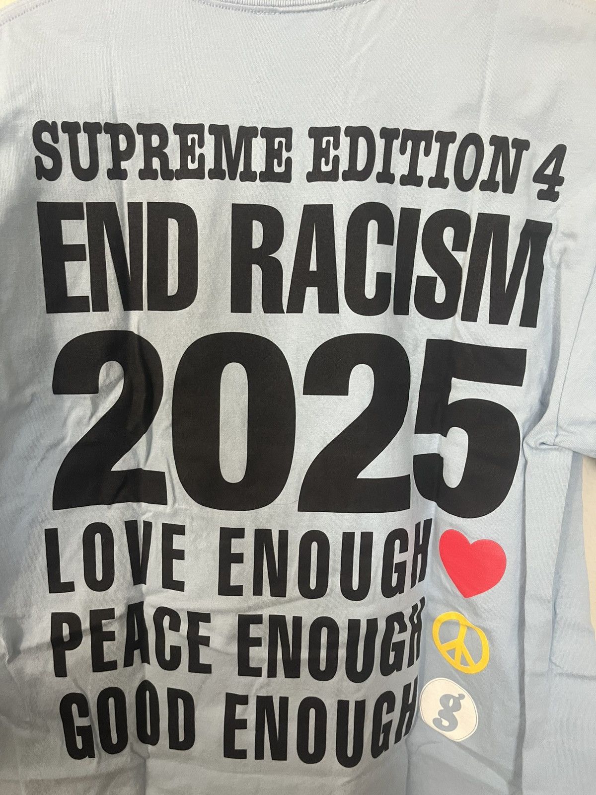 Supreme Supreme Goodenough SS25 End Racism Tee T-shirt Light Blue M Size US M / EU 48-50 / 2 - 5 Thumbnail