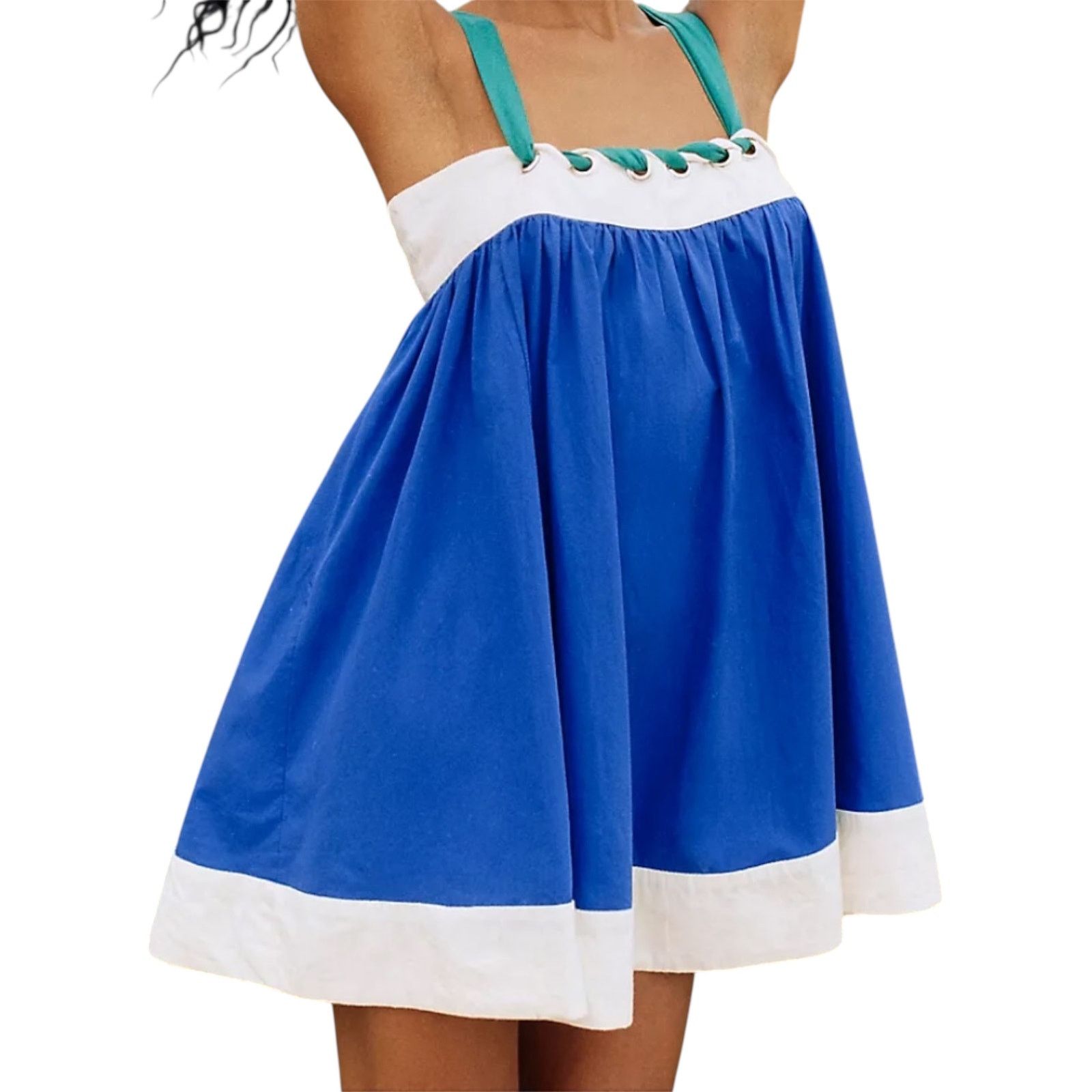 anthropologie whipstitch mini dress RMN Studio Sleeveless Grommet Whipstitch Mini Dress