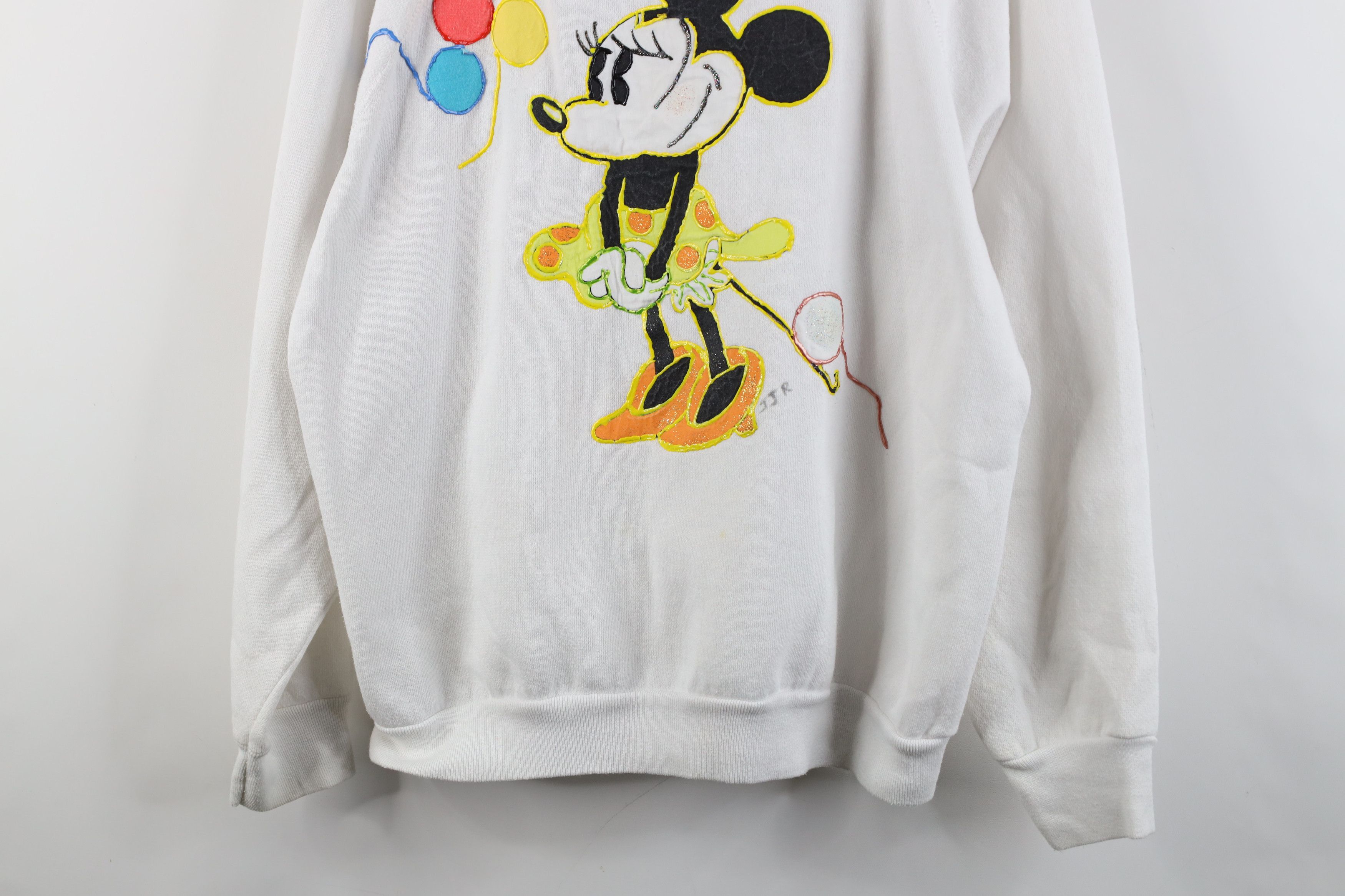 Disney × Vintage Vintage 90s Disney Puff Paint Minnie Mouse Sweatshirt USA Size XL / US 12-14 / IT 48-50 - 3 Thumbnail