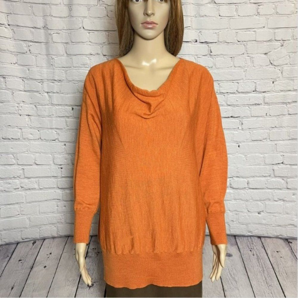 Talbots New Talbots Merino Wool Orange Cowl Neck Sweater Size 2X Pe Size XXL / US 16-18 / IT 52-54 - 1 Thumbnail