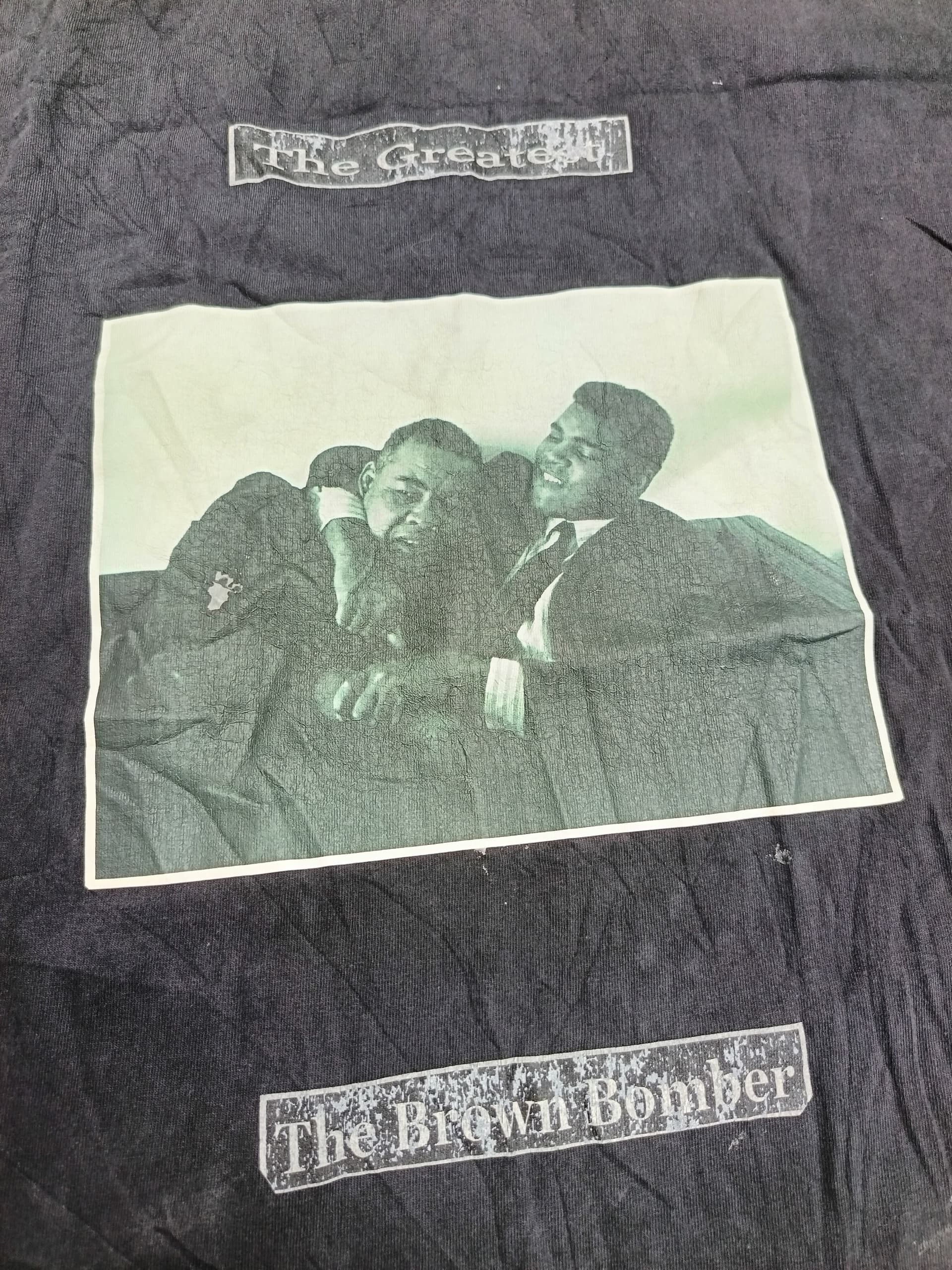 Vintage Vintage muhammad ali the greatest the brown bomber tshirt Size US XL / EU 56 / 4 - 2 Thumbnail