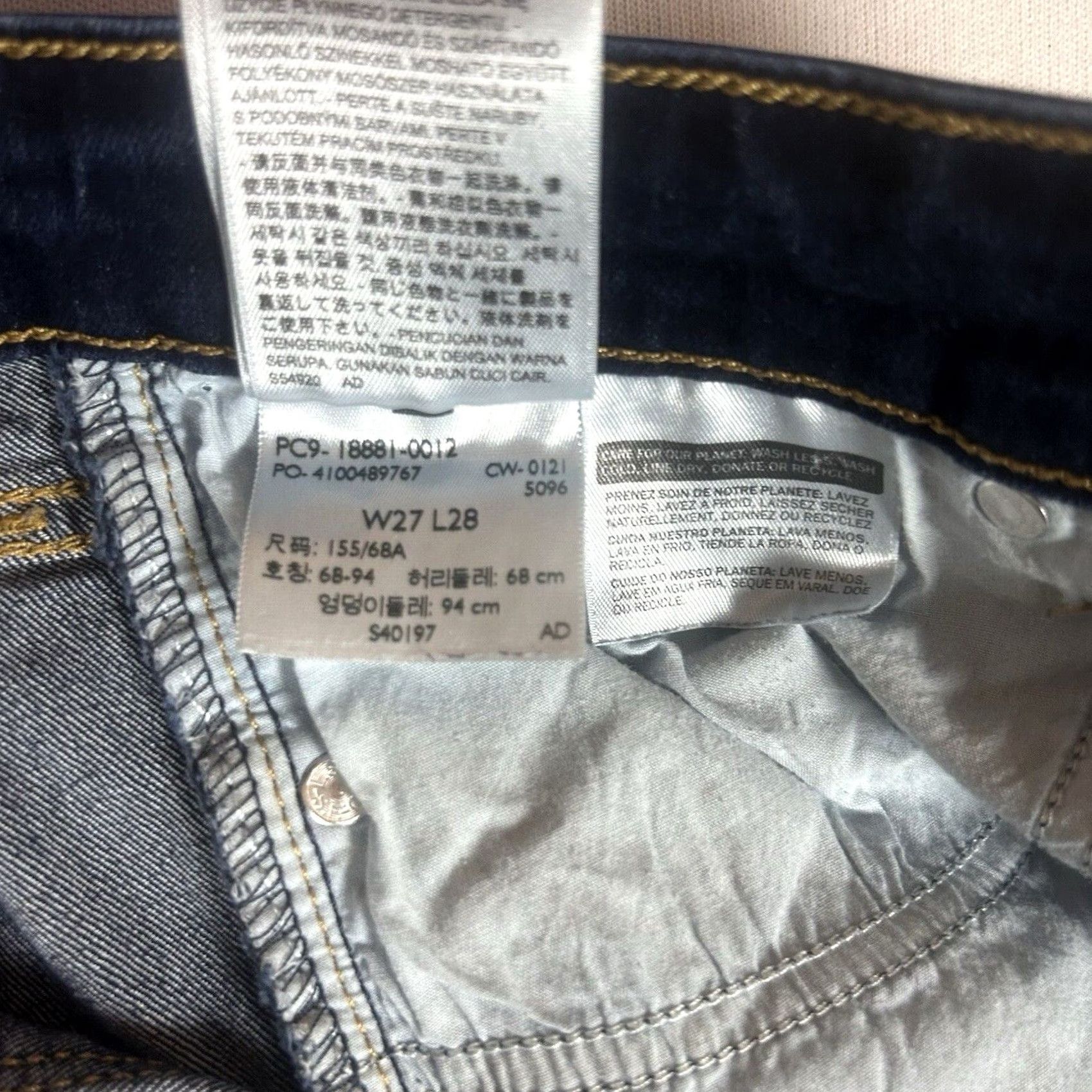 Levi's Levi’s 711 Skinny Jeans Womens 27 Mid-Rise Dark Wash Blue 5-Pocket Denim Pants Size 27" / US 4 / IT 40 - 5 Thumbnail