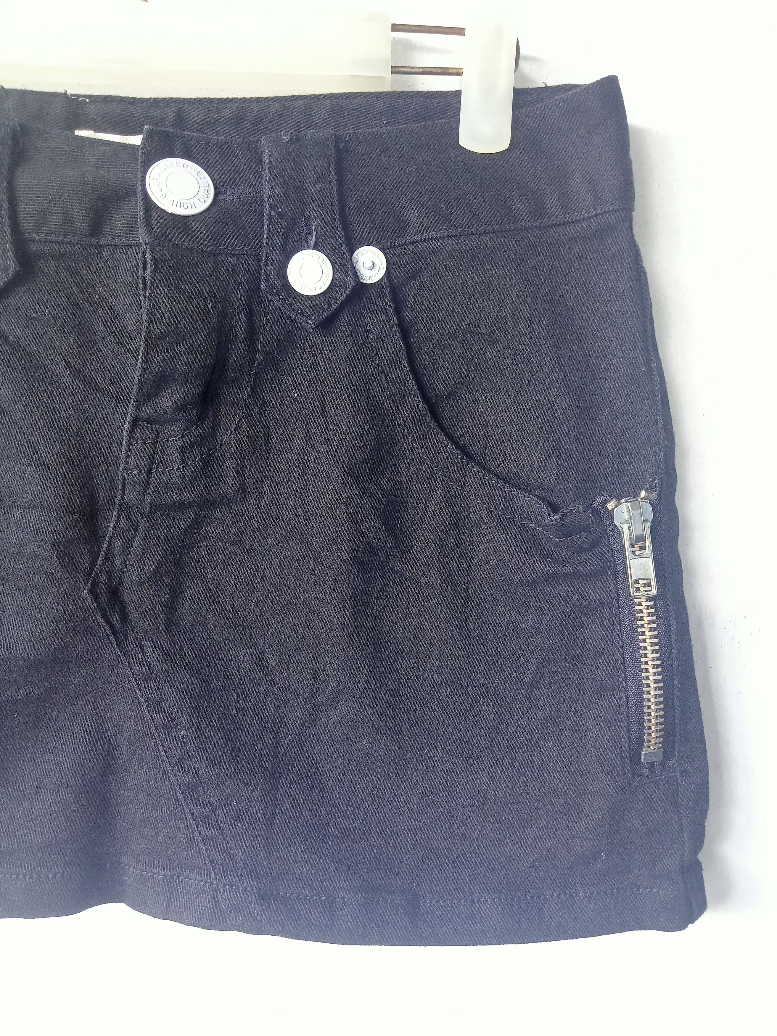 Japanese Brand Japanese Super Black Sidezipper Mini Skirt size 28 Size 28" / US 6 / IT 42 - 2 Thumbnail