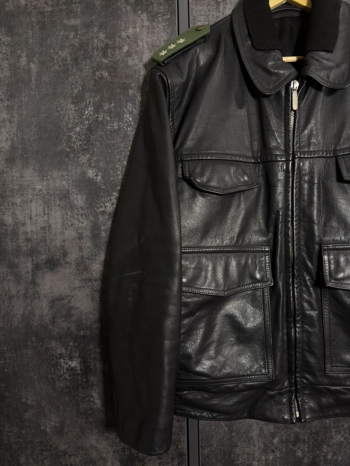 Vintage Crazy Vintage 90s Polizei Leather Aviator Jacket Vetements Size US L / EU 52-54 / 3 - 21 Thumbnail